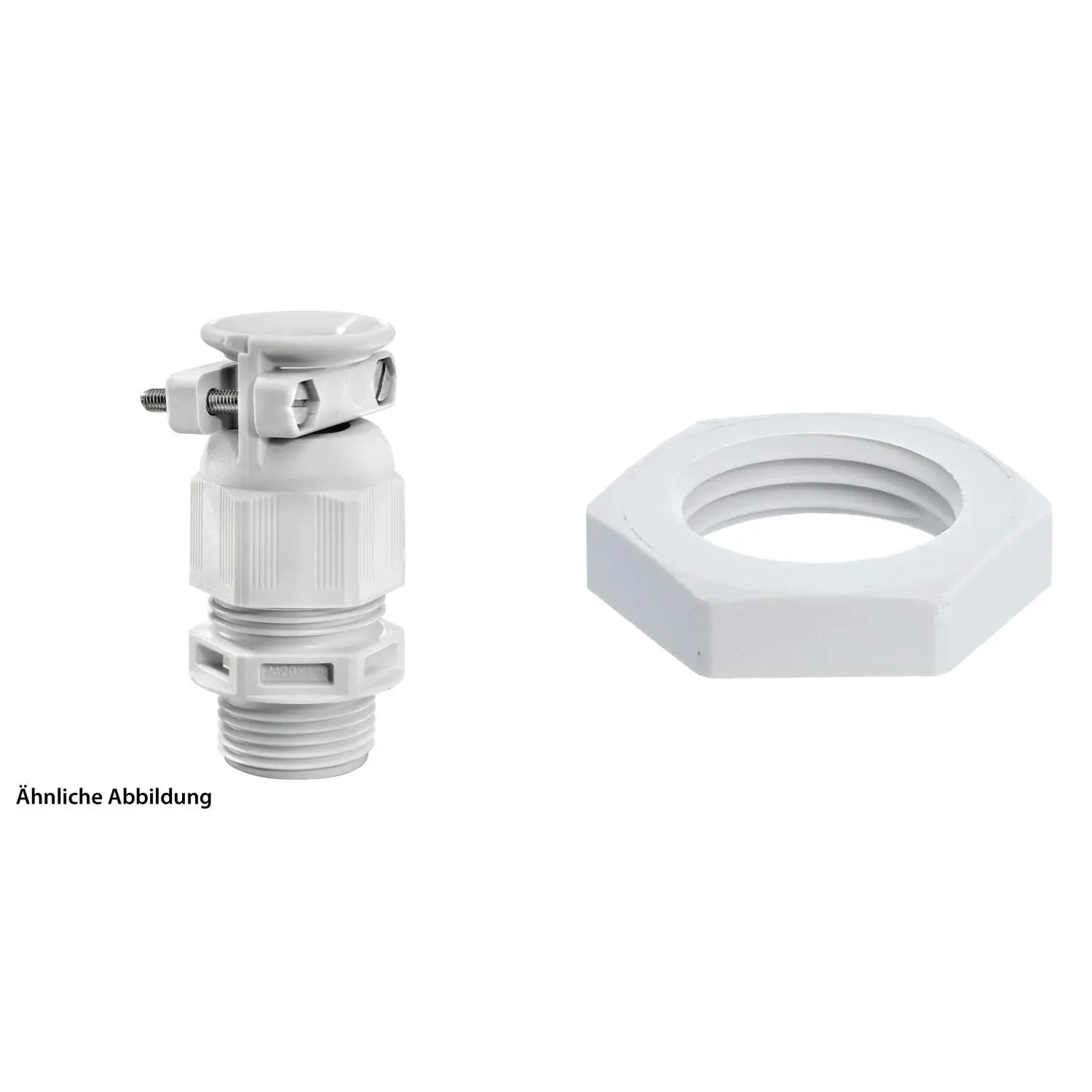 59911745K WISKA Verschraubung mit externer Zugentlastung und Gegenmutter M16x1,5 lang Polyamid (PA) Gewindelänge 15,0mm