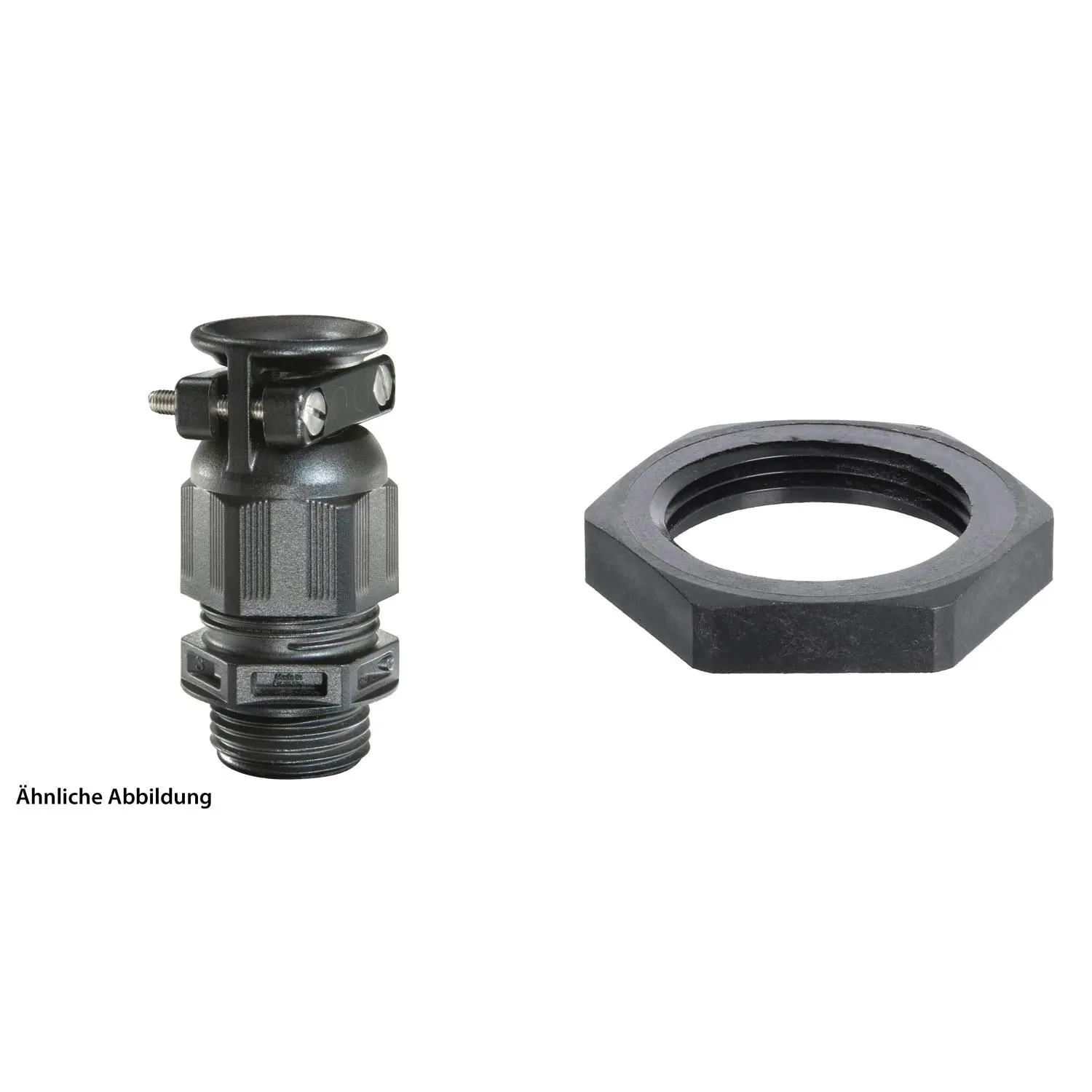Produktfoto 1 von 59911765K WISKA Verschraubung mit externer Zugentlastung und Gegenmutter M25x1,5 Polyamid (PA) Gewindelänge 10,0mm