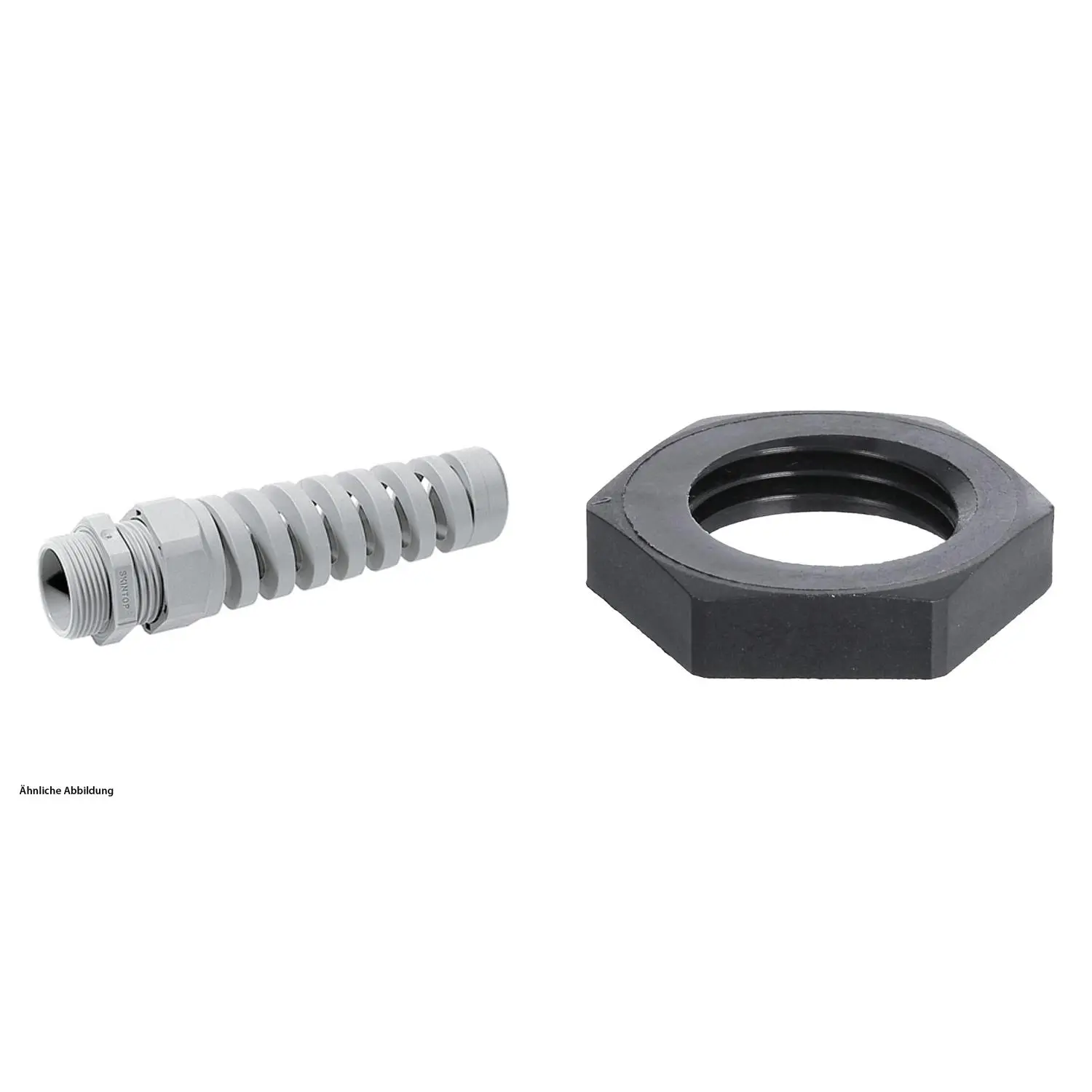 Produktfoto 1 von 59911635K LAPP Verschraubung mit Biegeschutz und Gegenmutter M16x1,5 lang Polyamid (PA) Gewindelänge 12,0mm