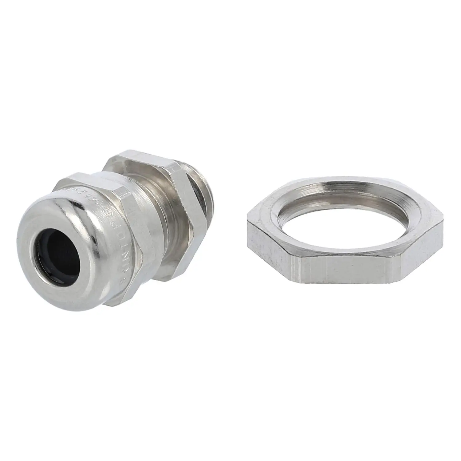59911796K LAPP Verschraubung mit Gegenmutter M12x1,5 Messing (CuZn) vernickelt Gewindelänge 6,5mm