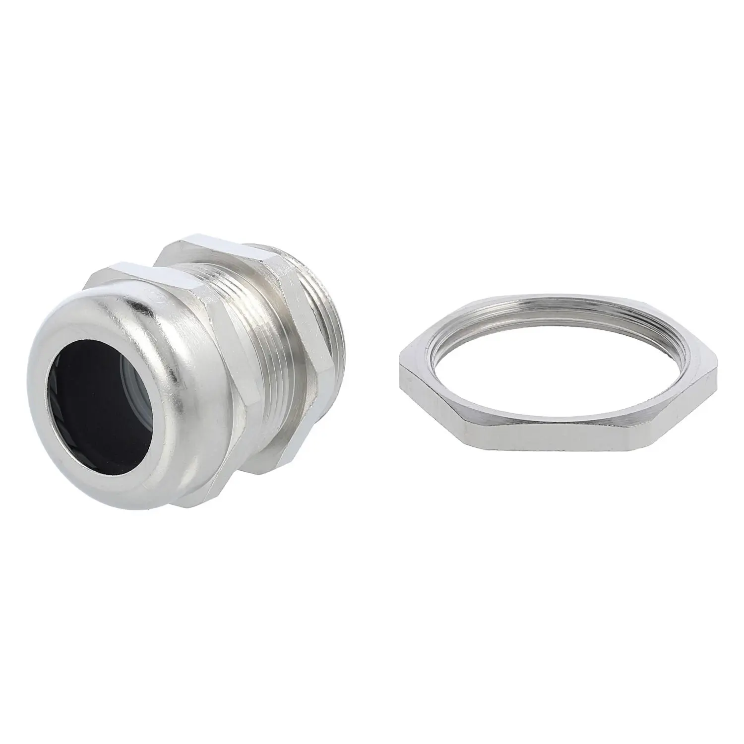 Produktfoto 1 von 59911841K LAPP Verschraubung mit Gegenmutter M32x1,5 Messing (CuZn) vernickelt Gewindelänge 9,0mm