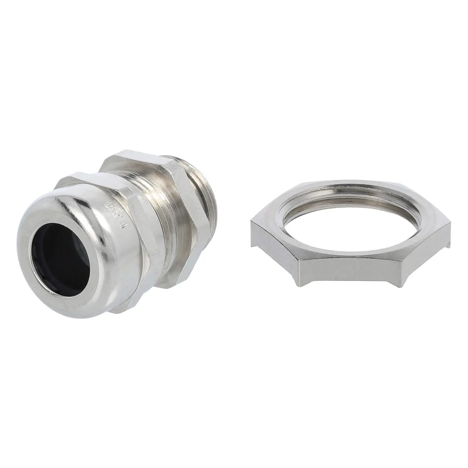 Produktfoto 1 von 59911509K LAPP Verschraubung EMV mit Gegenmutter M20x1,5 Messing (CuZn) vernickelt Gewindelänge 8,5mm