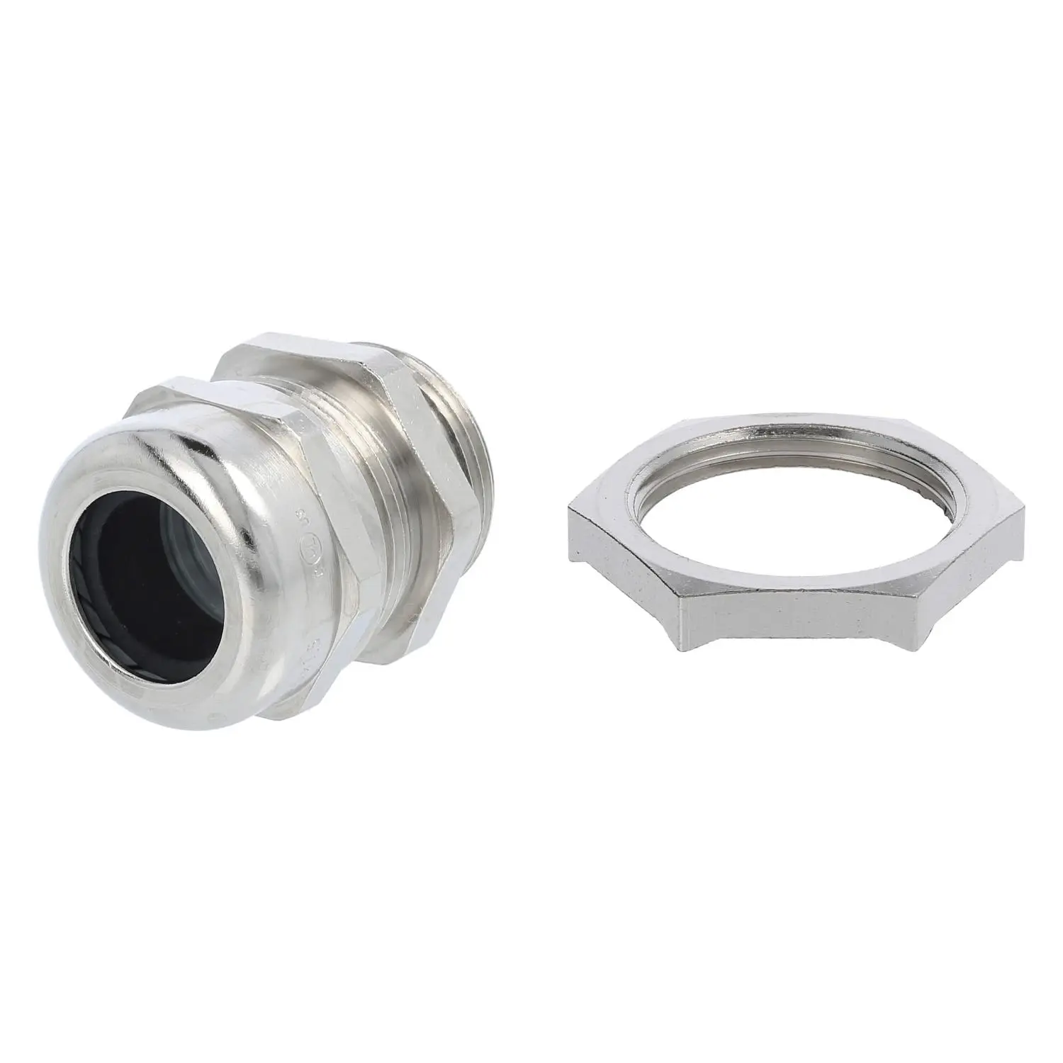 Produktfoto 1 von 59911510K LAPP Verschraubung EMV mit Gegenmutter M25x1,5 Messing (CuZn) vernickelt Gewindelänge 8,0mm