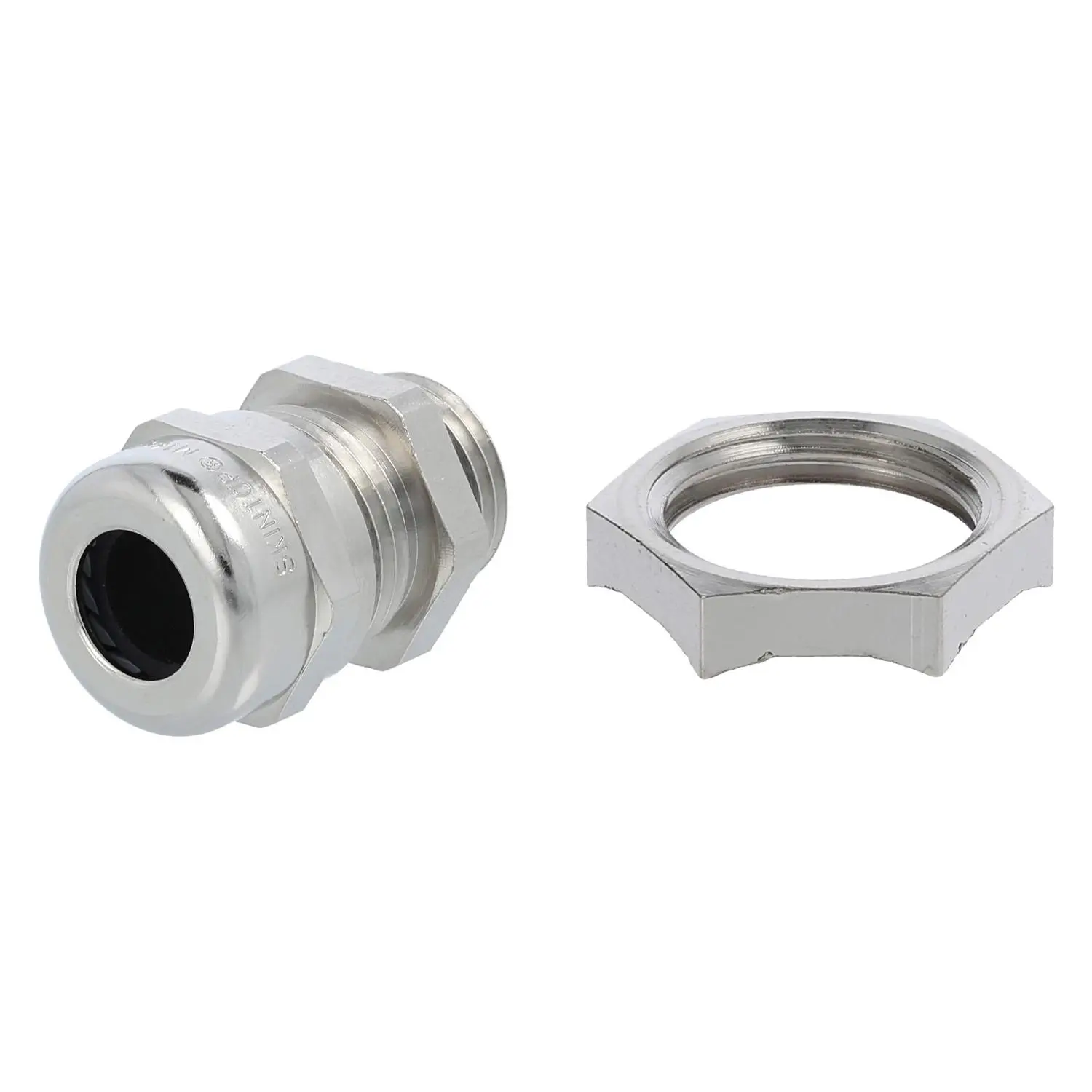 Produktfoto 1 von 59911508K LAPP Verschraubung EMV mit Gegenmutter M16x1,5 Messing (CuZn) vernickelt Gewindelänge 7,0mm