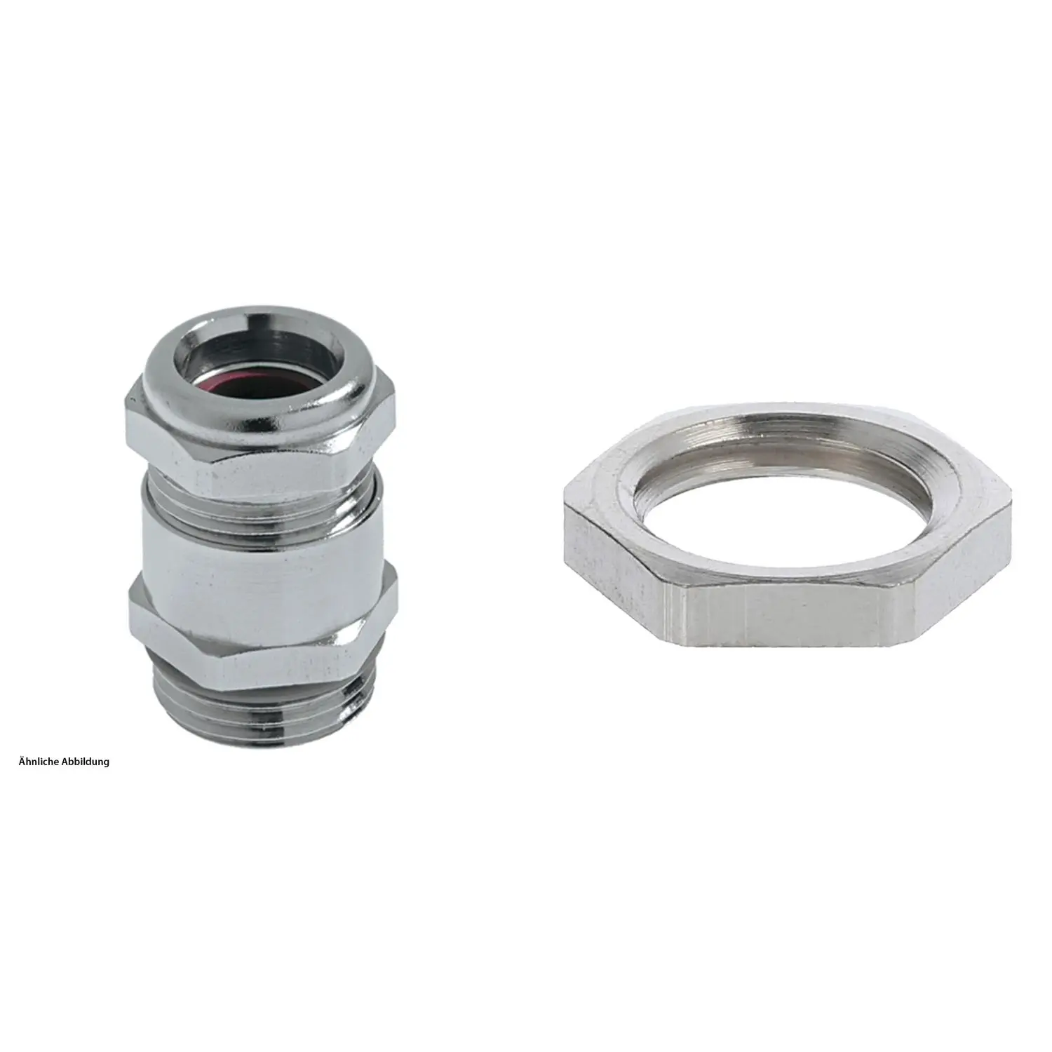 Produktfoto 1 von 59911791K LAPP Verschraubung mit Gegenmutter M12x1,5 druckwasserdichte Messing (CuZn) vernickelt Gewindelänge 5,0mm