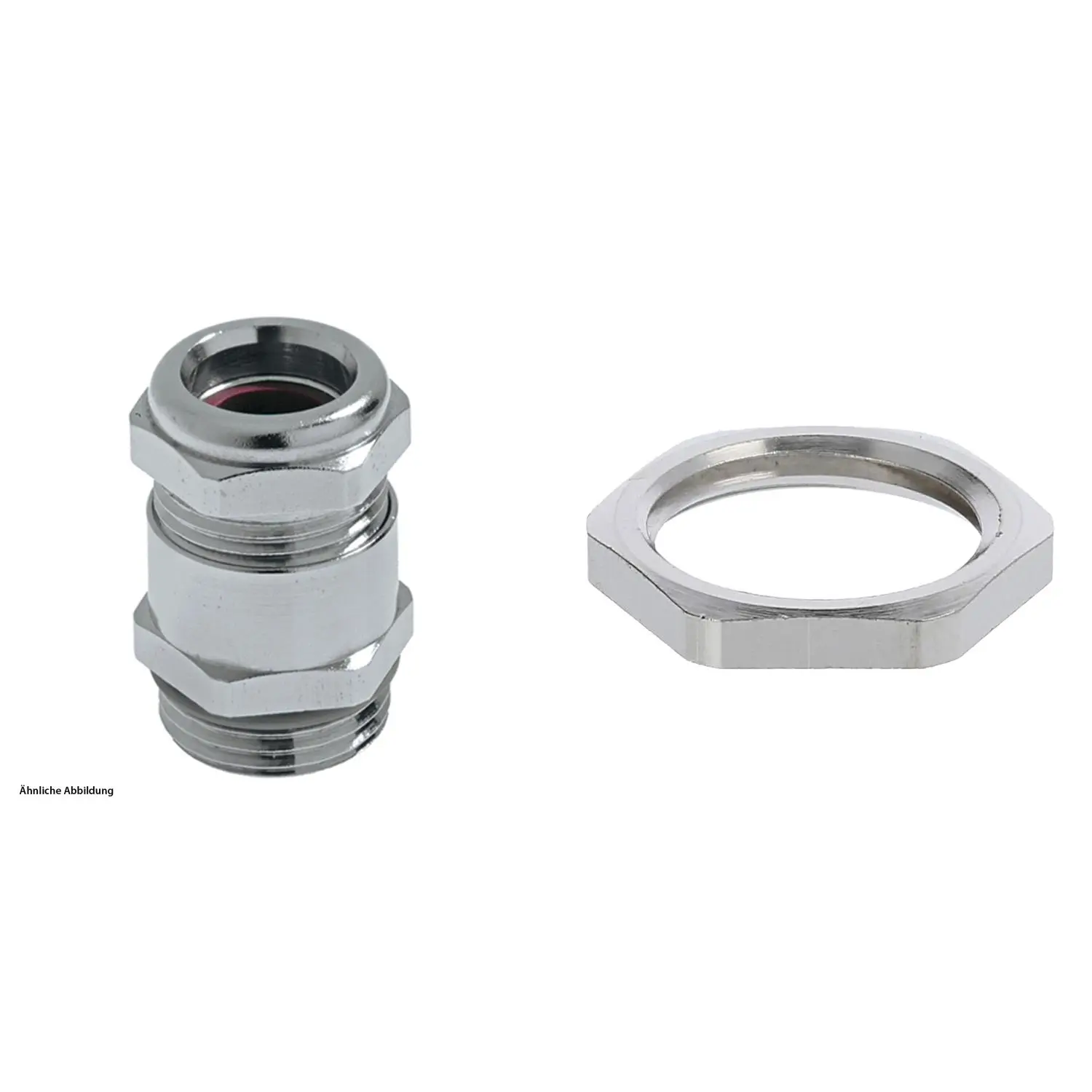 Produktfoto 1 von 59911800K LAPP Verschraubung mit Gegenmutter M16x1,5 druckwasserdichte Messing (CuZn) vernickelt Gewindelänge 5,0mm