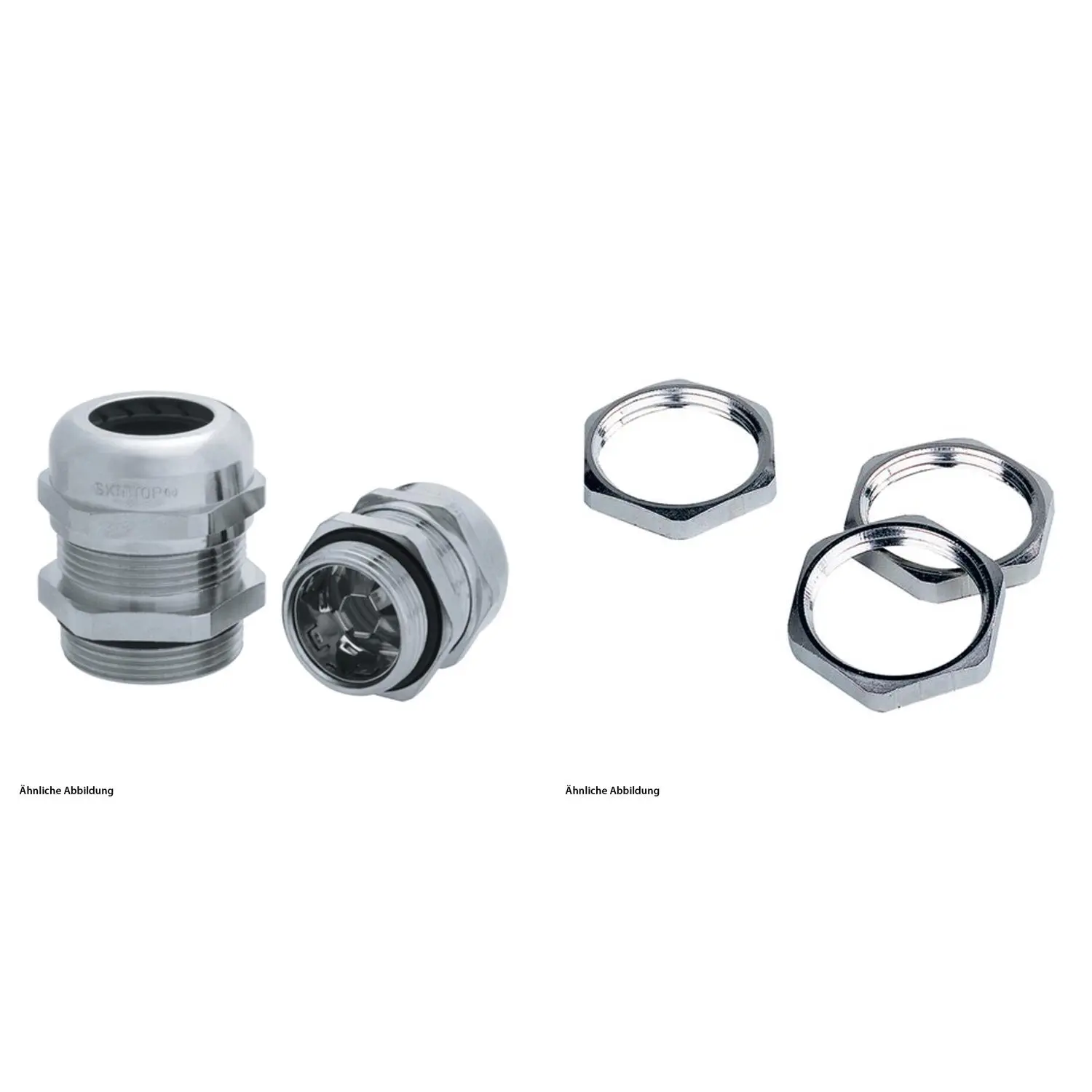 Produktfoto 1 von 59911498K LAPP Verschraubung bleifrei EMV mit Gegenmutter M50x1,5 Messing (CuZn) vernickelt Gewindelänge 10,0mm