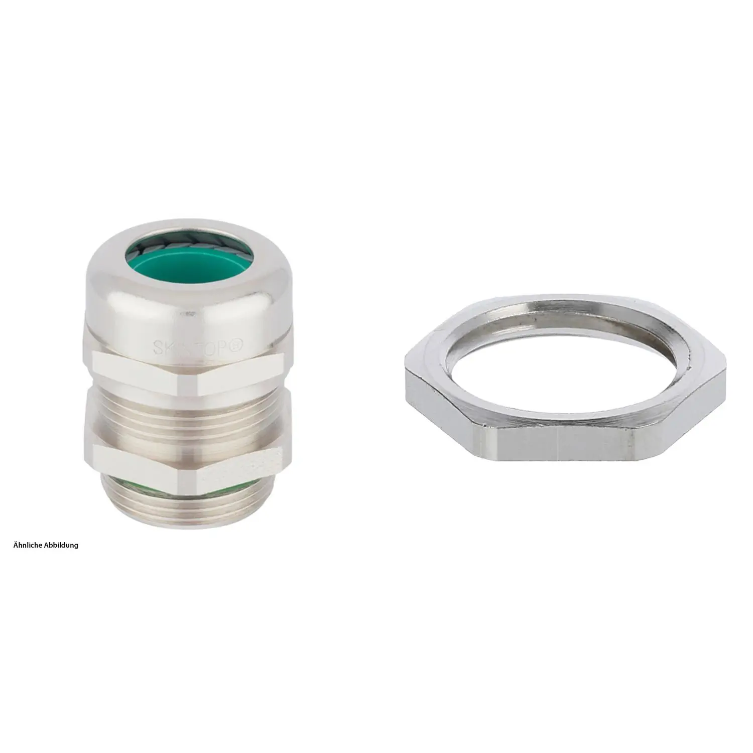 Produktfoto 1 von 59911562K LAPP Verschraubung halogenfrei mit Gegenmutter M16x1,5 Messing (CuZn) vernickelt Gewindelänge 7,0mm
