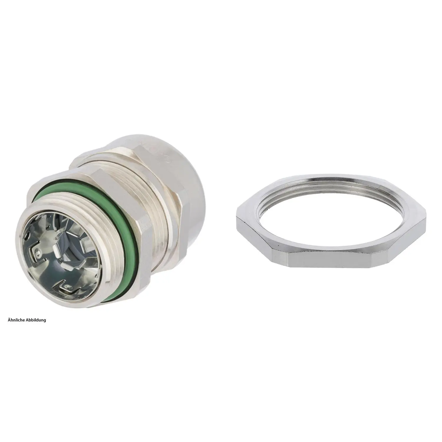 Produktfoto 1 von 59911553K LAPP Verschraubung halogenfrei EMV mit Gegenmutter M40x1,5 Messing (CuZn) vernickelt Gewindelänge 9,0mm