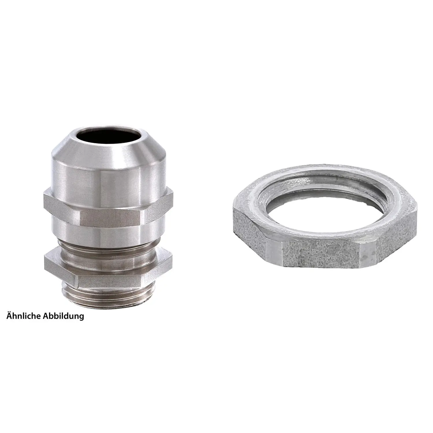 Produktfoto 1 von 59911370K WISKA Edelstahlverschraubung mit Gegenmutter M12x1,5 inkl. O-Ring Edelstahl (1.4305) Gewindelänge 5,0mm