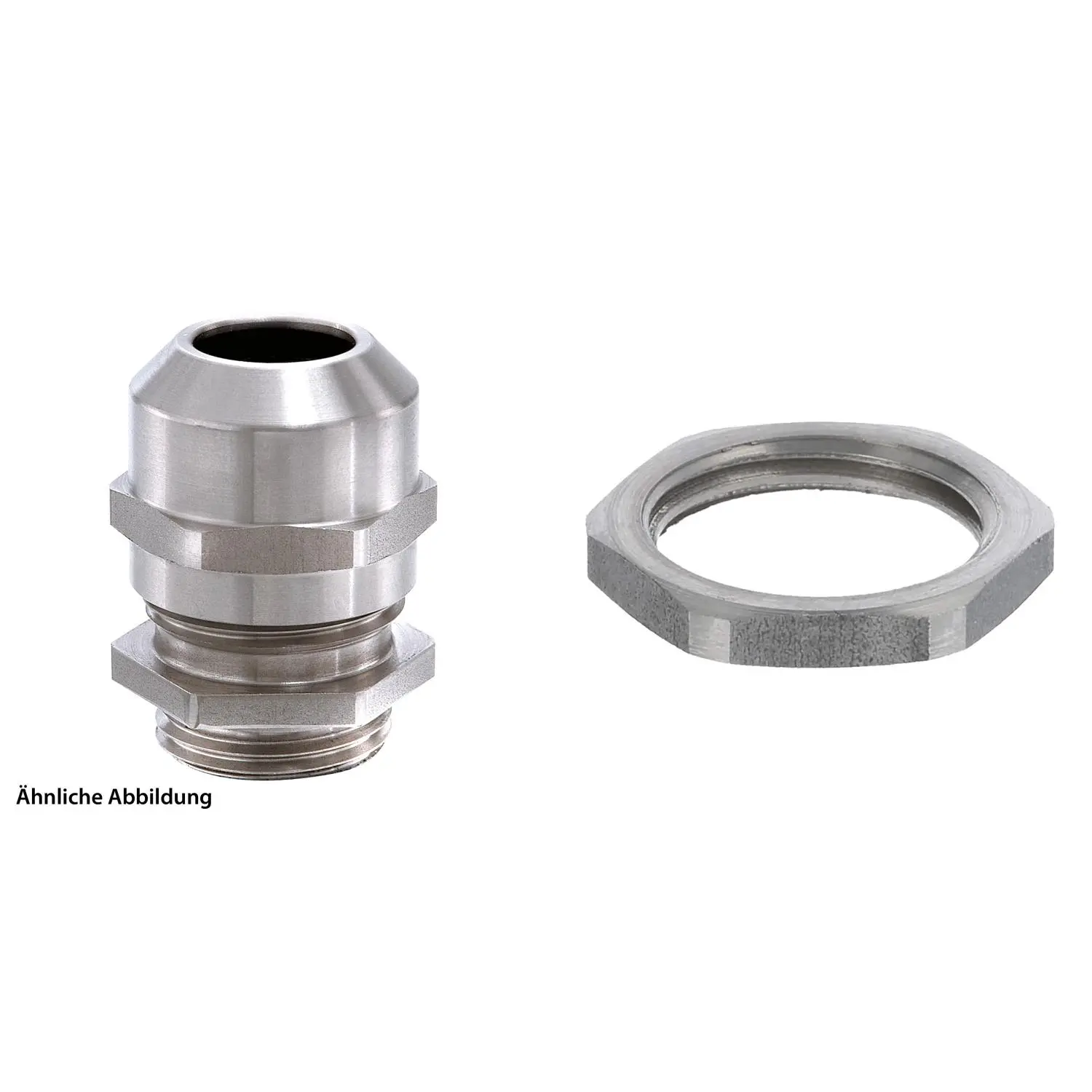 Produktfoto 1 von 59911372K WISKA Edelstahlverschraubung mit Gegenmutter M16x1,5 inkl. O-Ring Edelstahl (1.4305) Gewindelänge 5,0mm