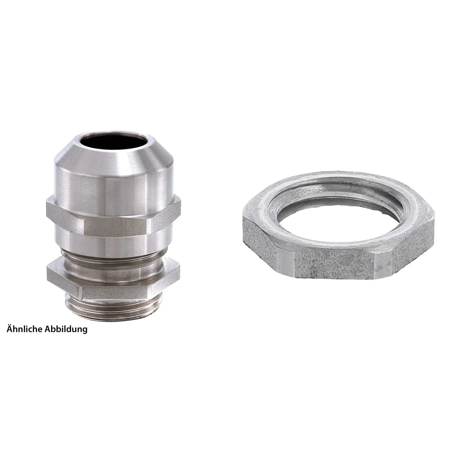 Produktfoto 1 von 59911371K WISKA Edelstahlverschraubung mit Gegenmutter M12x1,5 inkl. O-Ring Edelstahl (1.4404) Gewindelänge 5,0mm