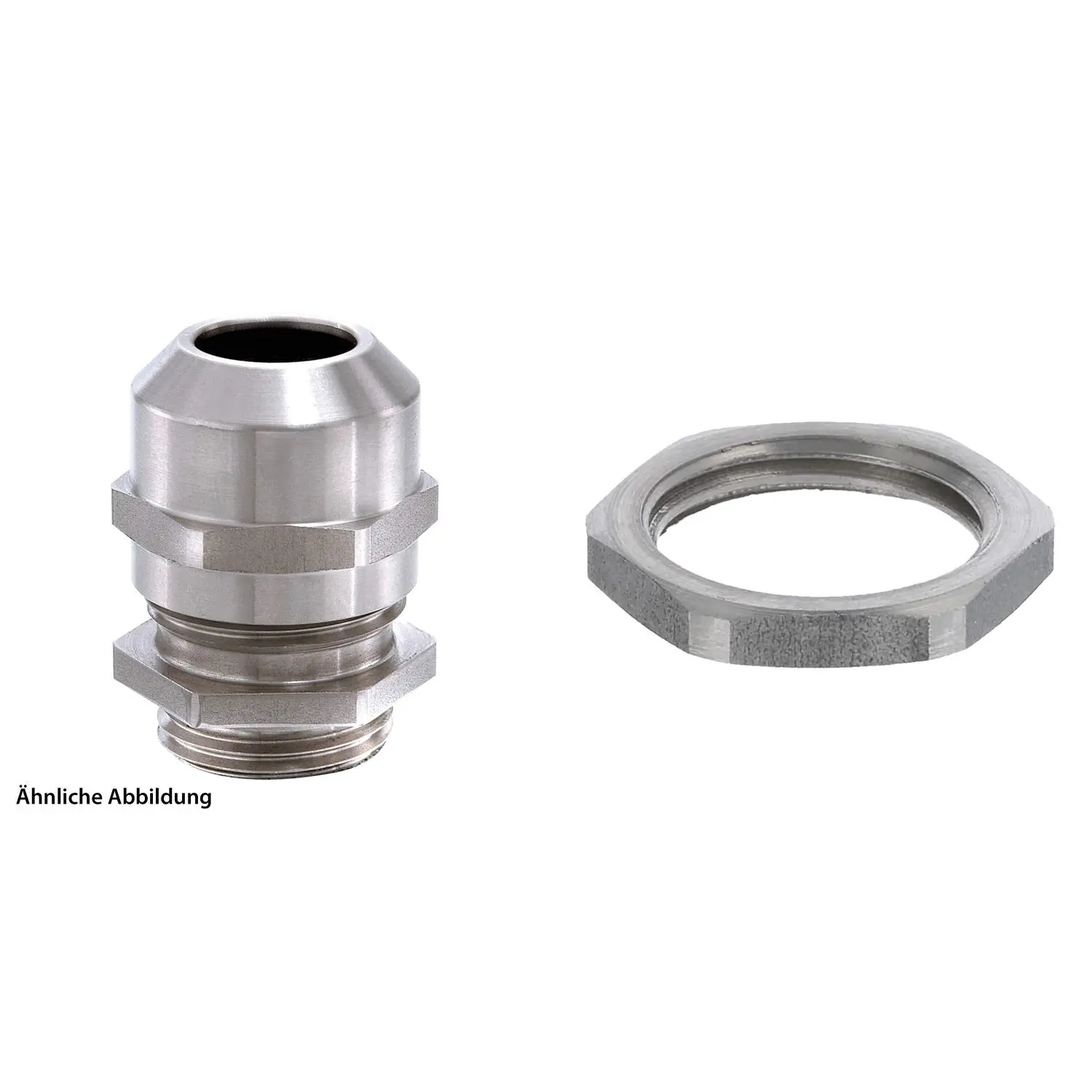 Produktfoto 1 von 59911373K WISKA Edelstahlverschraubung mit Gegenmutter M16x1,5 inkl. O-Ring Edelstahl (1.4404) Gewindelänge 5,0mm