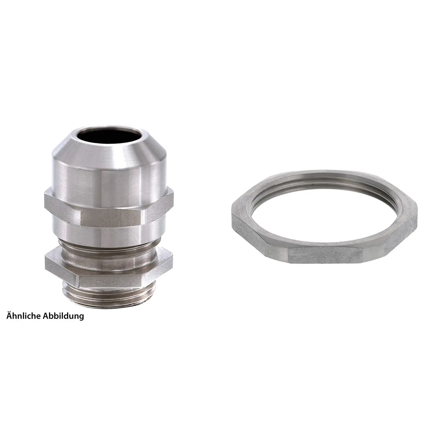 59911379K WISKA Edelstahlverschraubung mit Gegenmutter M32x1,5 inkl. O-Ring Edelstahl (1.4404) Gewindelänge 8,0mm