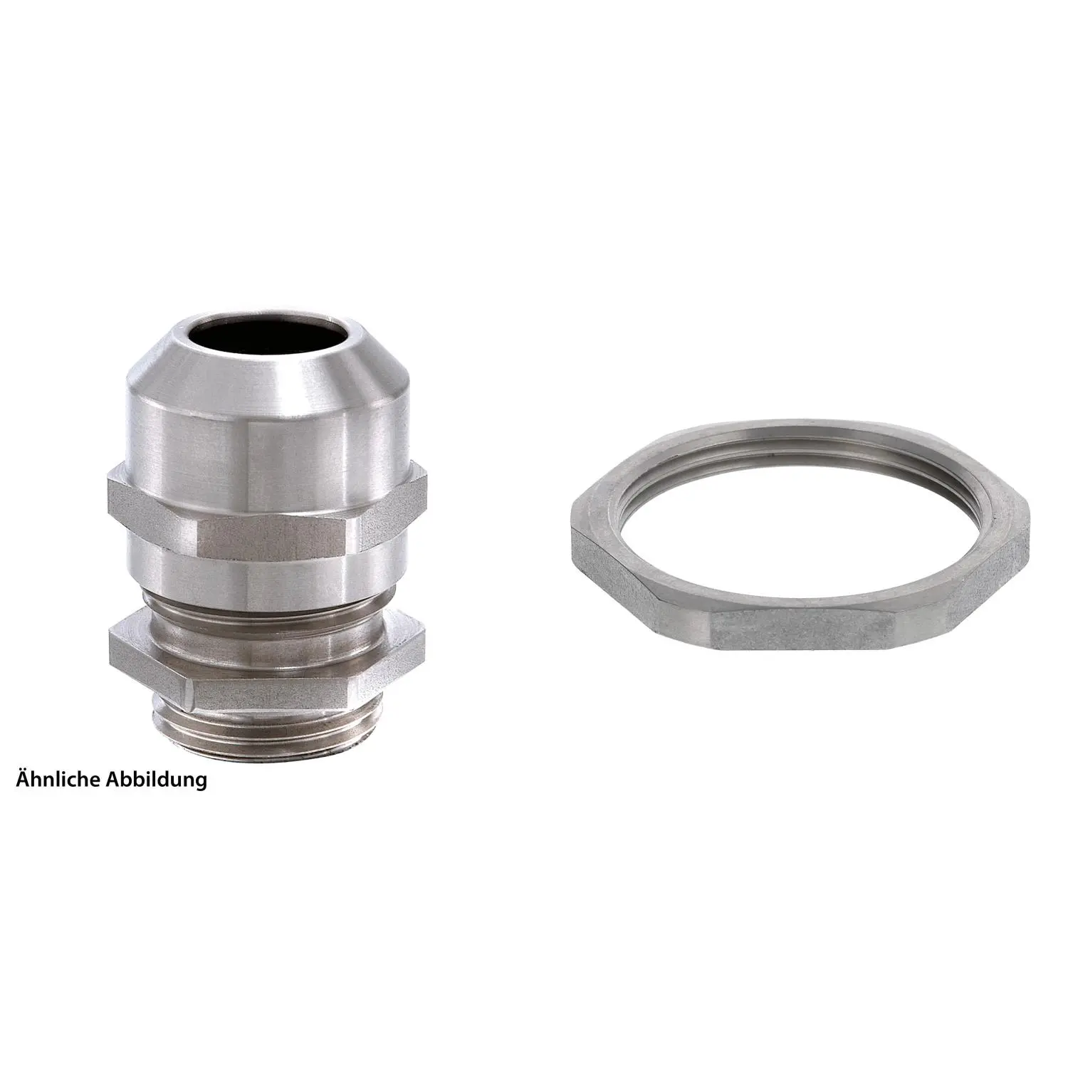 Produktfoto 1 von 59911378K WISKA Edelstahlverschraubung mit Gegenmutter M32x1,5 inkl. O-Ring Edelstahl (1.4305) Gewindelänge 8,0mm