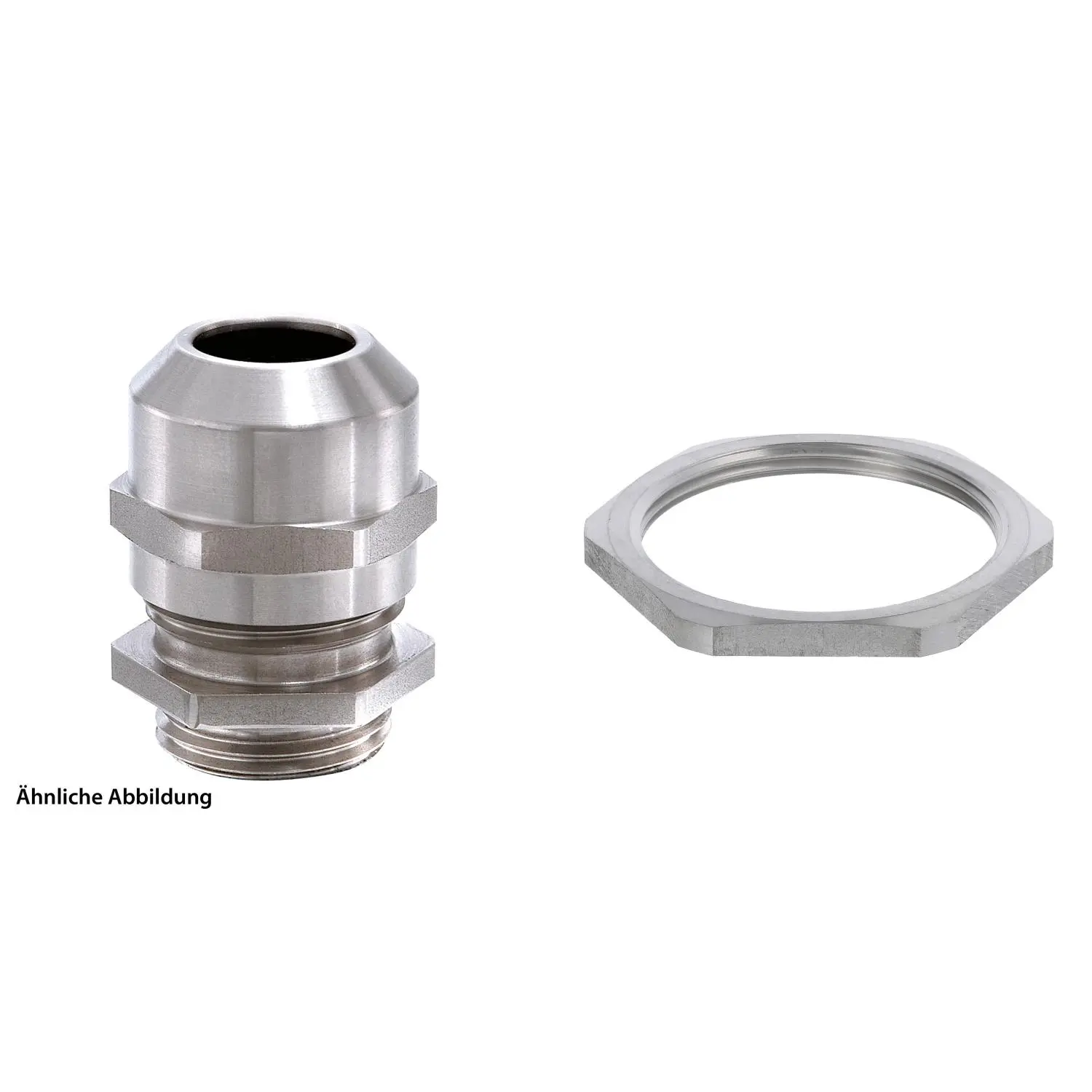Produktfoto 1 von 59911380K WISKA Edelstahlverschraubung mit Gegenmutter M40x1,5 inkl. O-Ring Edelstahl (1.4305) Gewindelänge 8,0mm