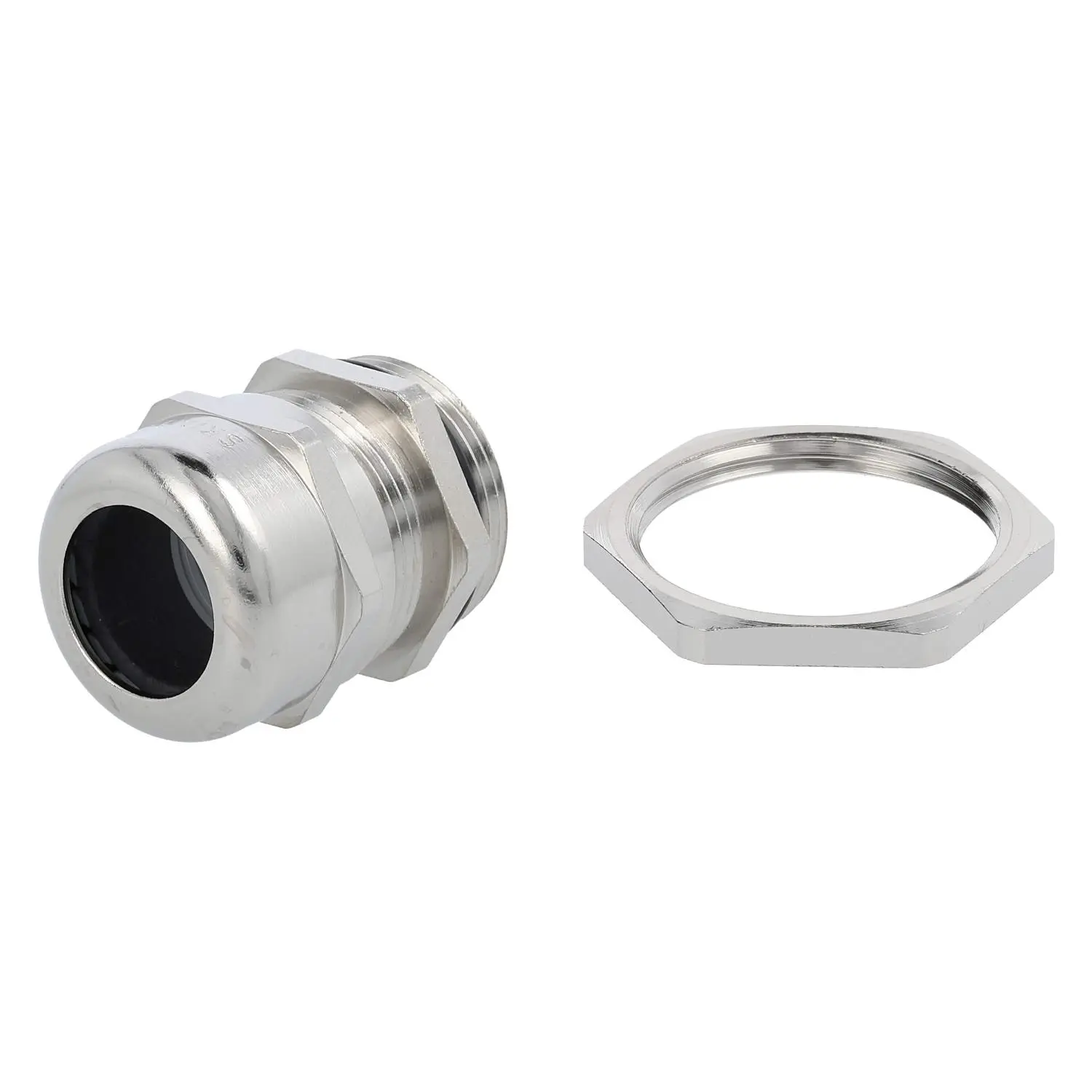 Produktfoto 1 von 59911910K LAPP Verschraubung mit Gegenmutter PG21x1,588 Messing (CuZn) vernickelt Gewindelänge 7,0mm