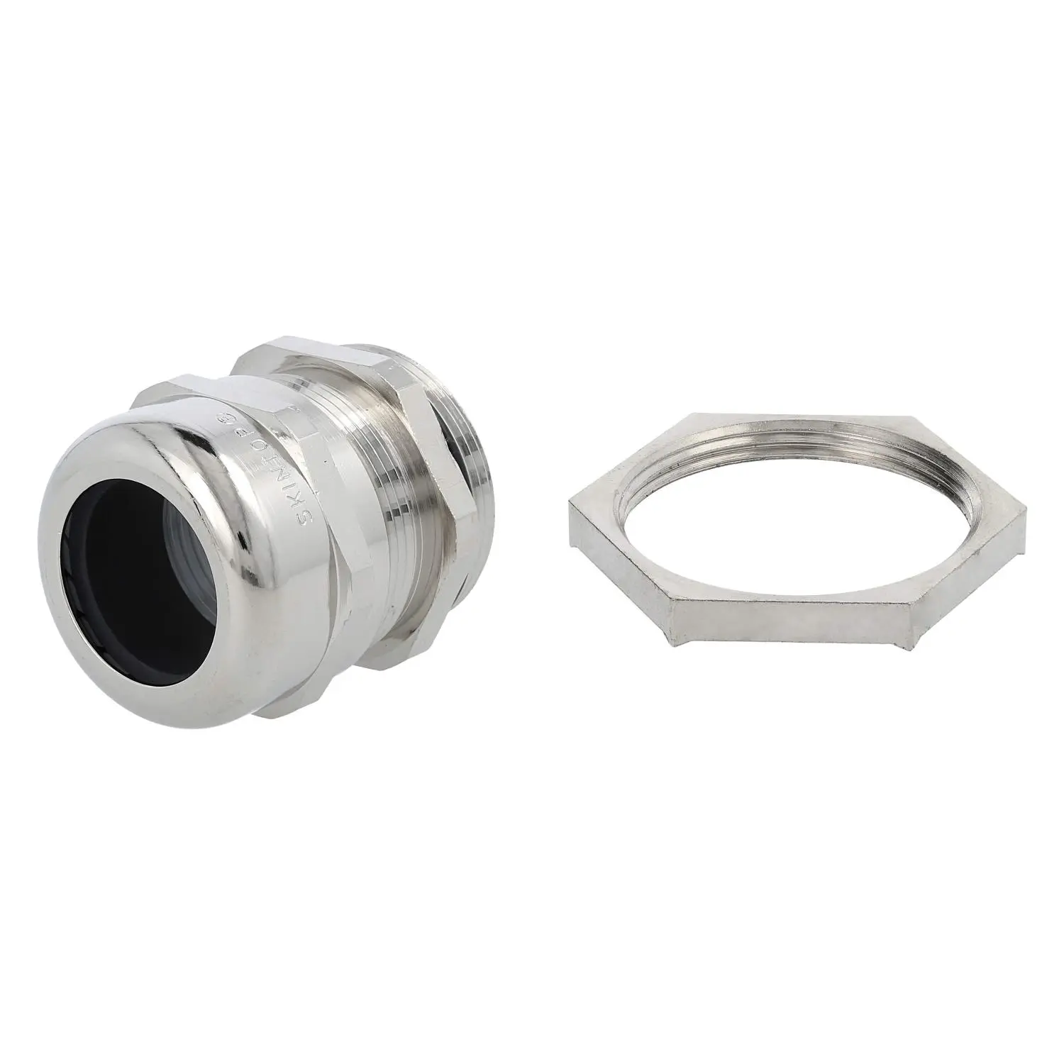 Produktfoto 1 von 59911526K LAPP Verschraubung EMV mit Gegenmutter PG29x1,588 Messing (CuZn) vernickelt Gewindelänge 8,0mm