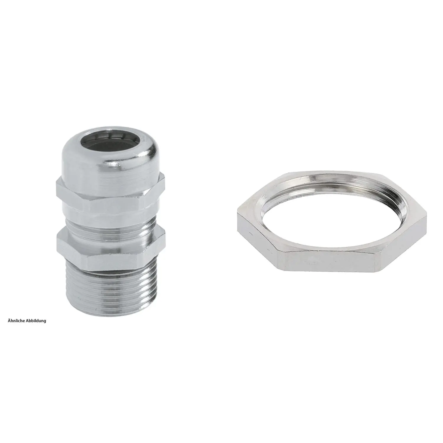 Produktfoto 1 von 59911888K LAPP Verschraubung mit Gegenmutter PG11x1,41 lang Messing (CuZn) vernickelt Gewindelänge 12,0mm