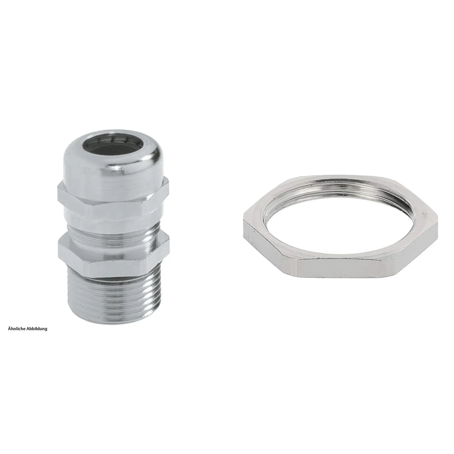 Produktfoto 1 von 59911895K LAPP Verschraubung mit Gegenmutter PG13,5x1,41 lang Messing (CuZn) vernickelt Gewindelänge 12,0mm