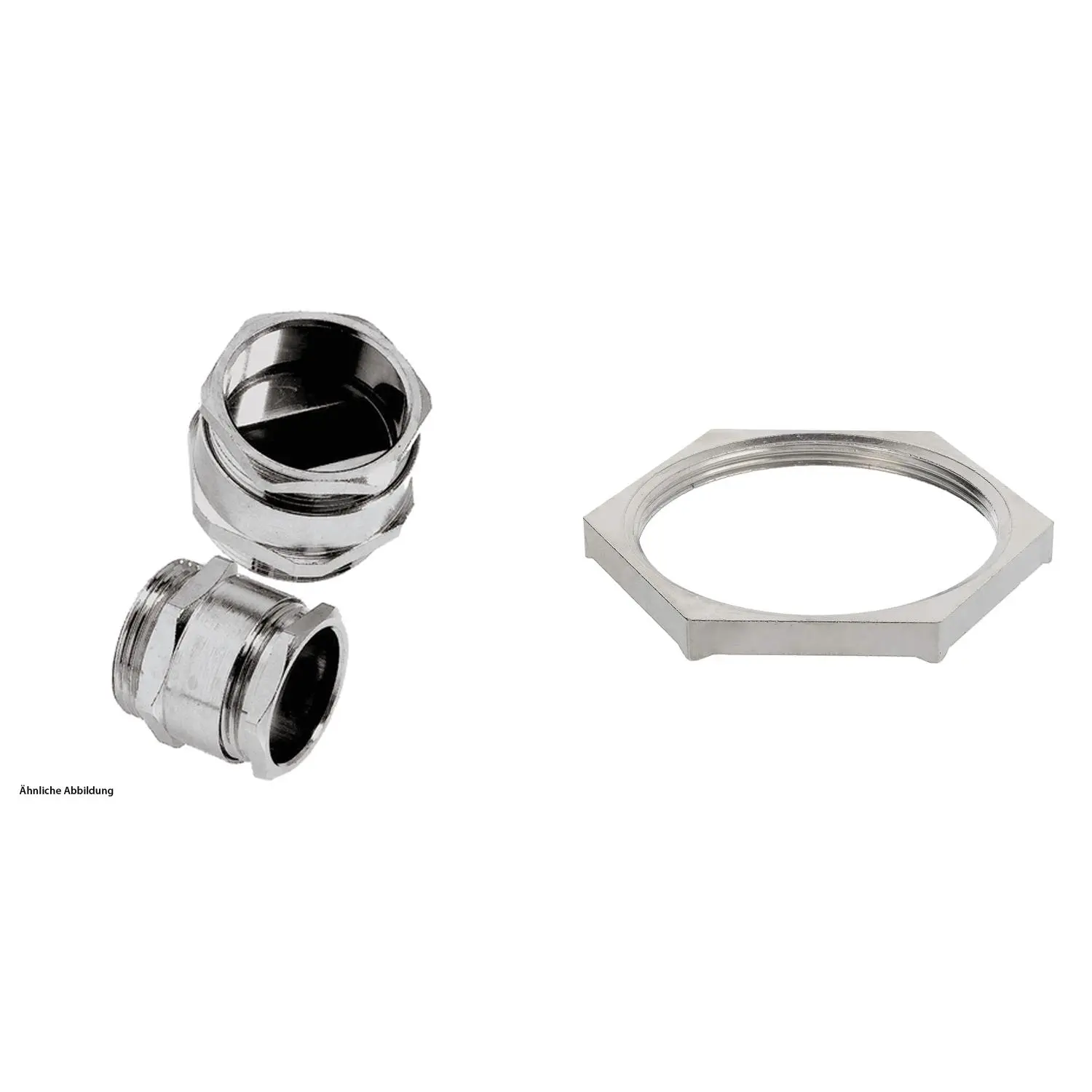 59911412K LAPP Flachkabelverschraubung mit Gegenmutter PG42x1,588 Messing (CuZn) vernickelt Gewindelänge 10,0mm