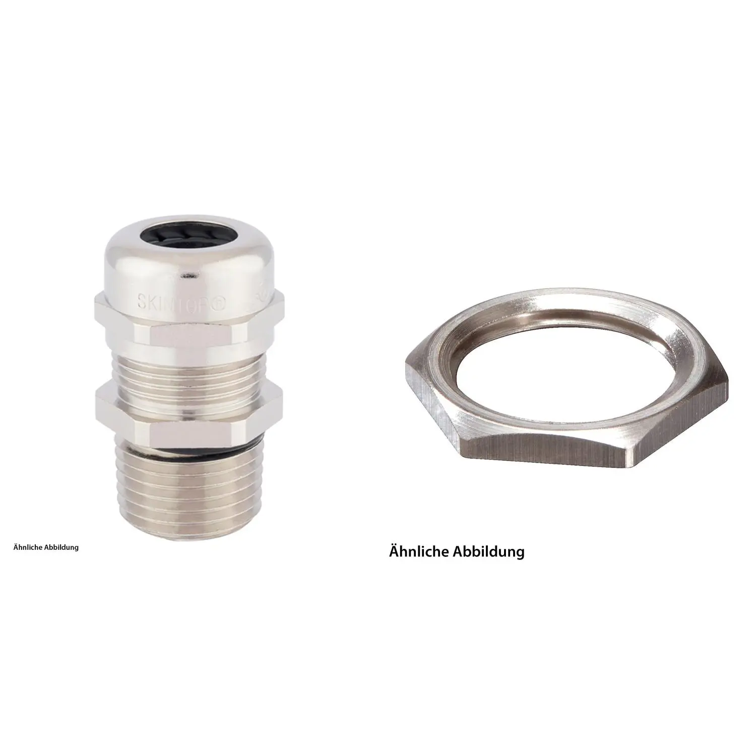 Produktfoto 1 von 59911788K LAPP Verschraubung mit Gegenmutter 3/8 Zollx1,411 Messing (CuZn) vernickelt Gewindelänge 15,0mm