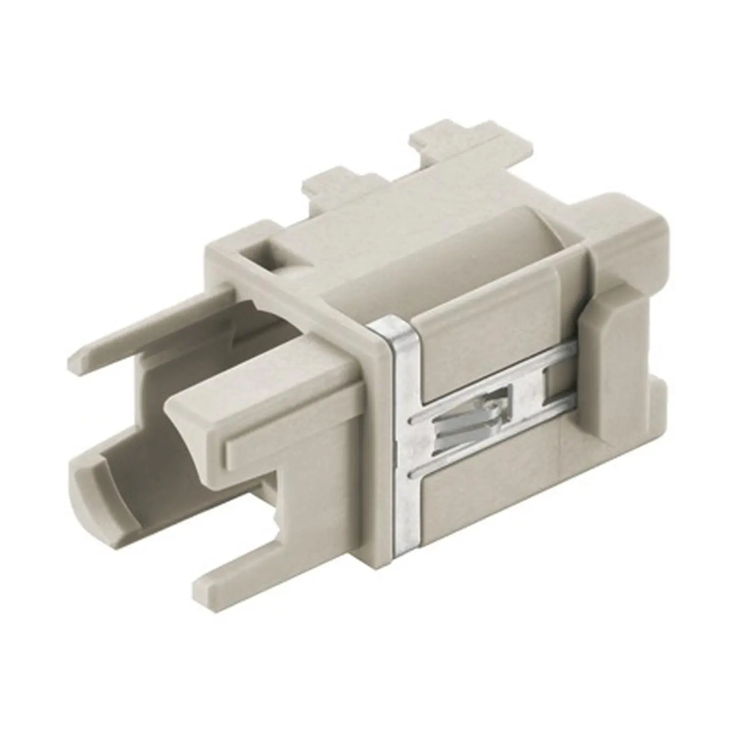 Produktfoto 1 von 09149212102 HARTING Han Domino M12 GND-Modul cube, großer Tab Buchseneinsatz (F) 1-polig Steckzyklen >=500