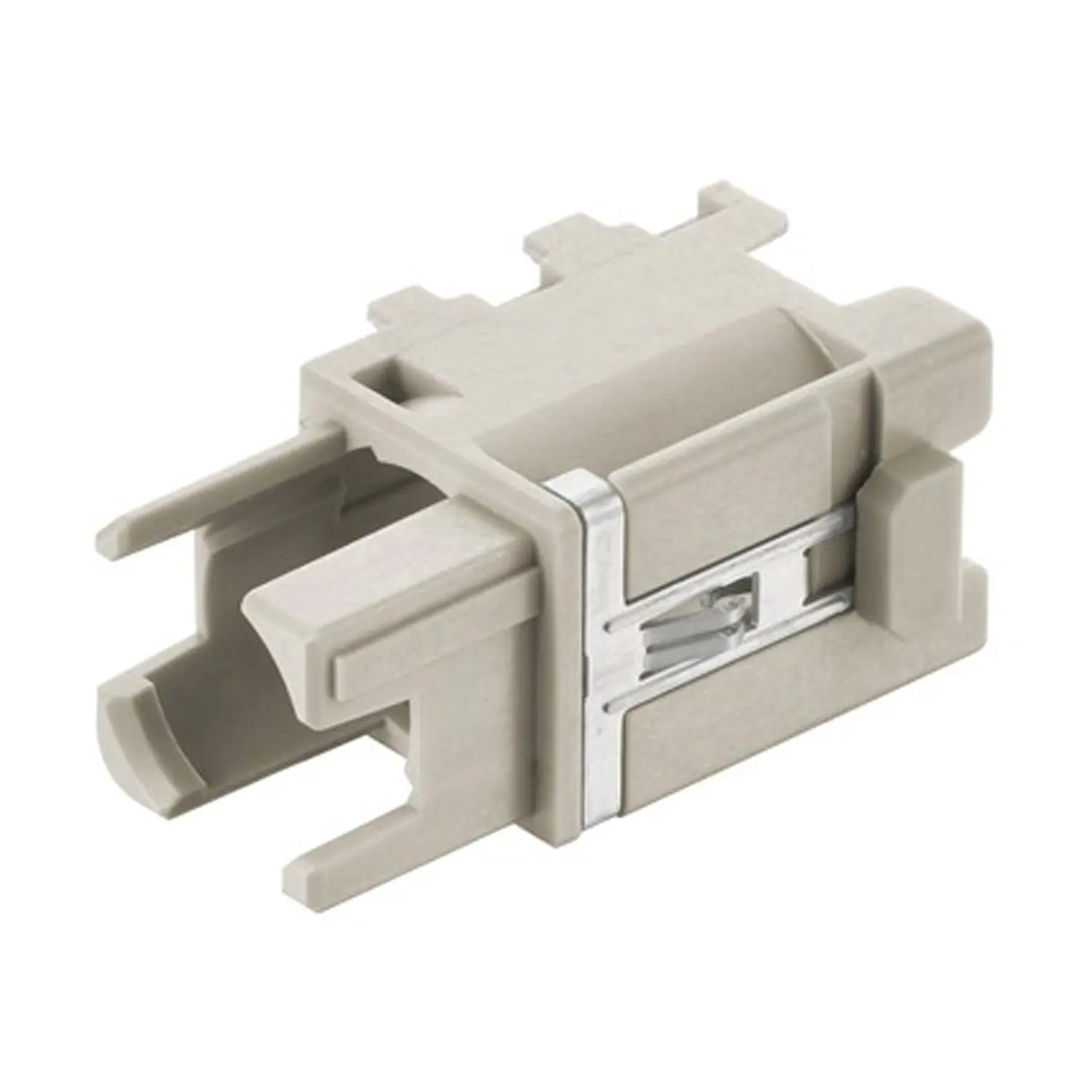 Produktfoto 1 von 09149211102 HARTING Han Domino M12 GND-Modul cube, kleiner Tab Buchseneinsatz (F) 1-polig Steckzyklen >=500
