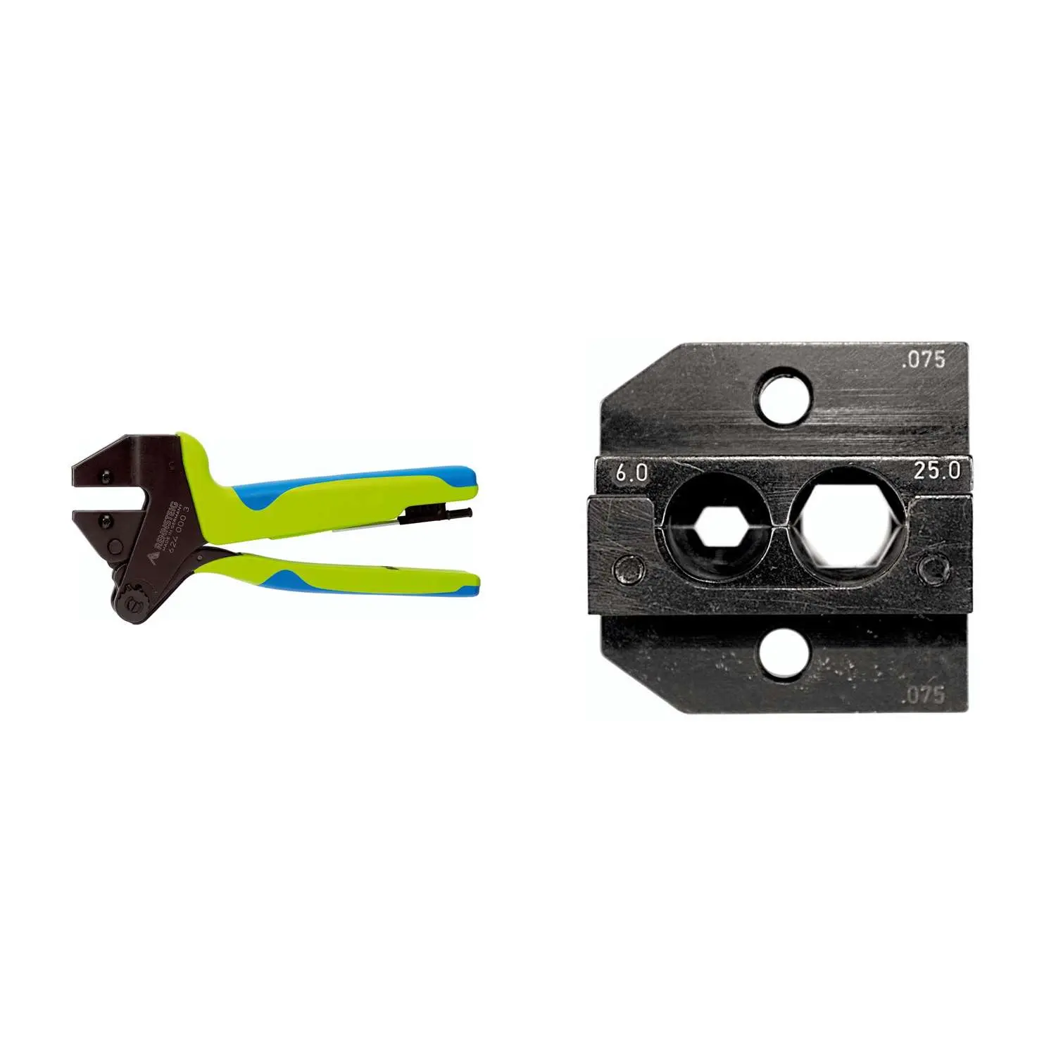 Produktfoto 1 von 624 075 3 01 K1 Rennsteig Werkzeuge GmbH Crimpzange PEW12 für gedrehte Kontakte Querschnitt 6mm² - 25mm²