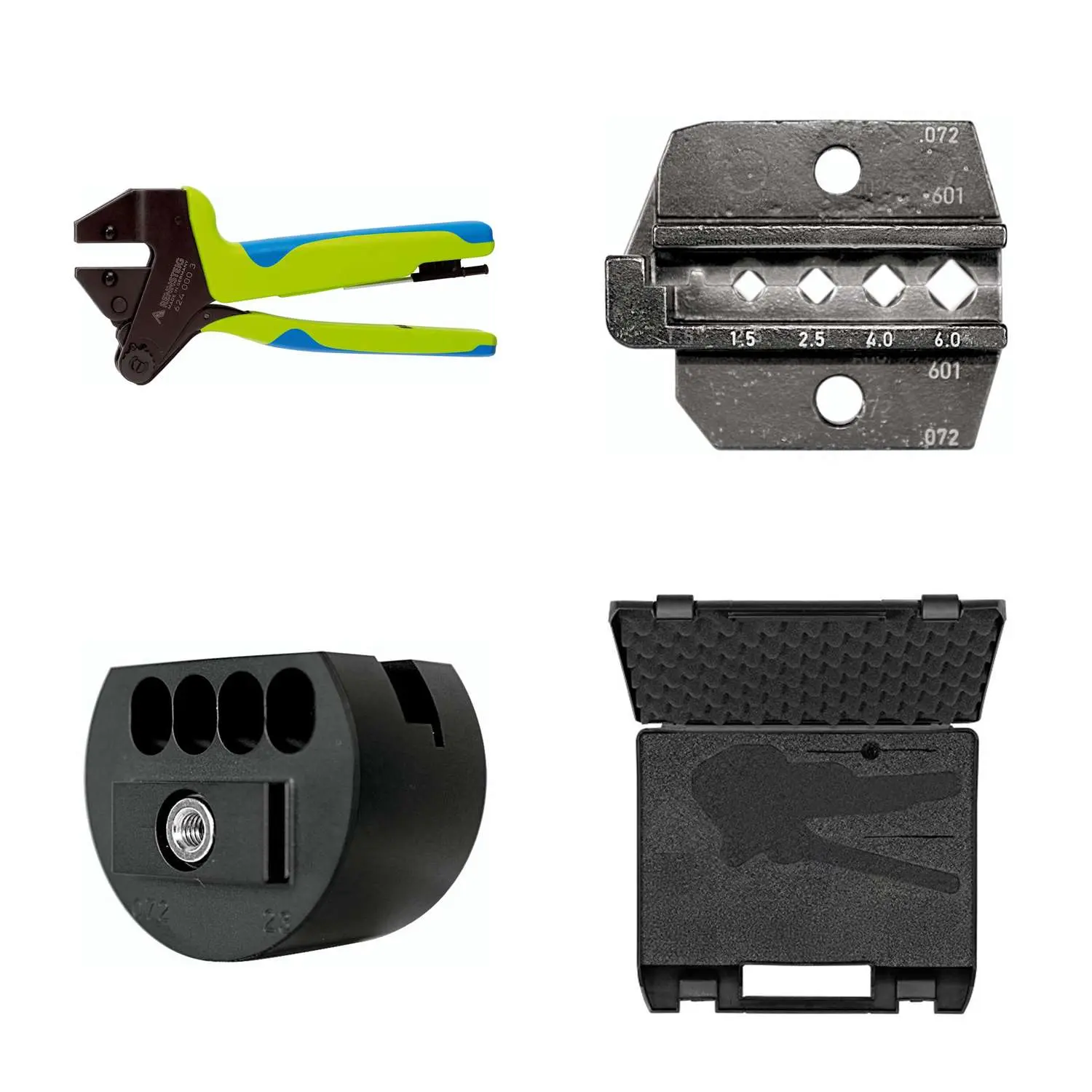 624 072 3 0 K3 Rennsteig Werkzeuge GmbH Crimpzange PEW12 im Kunststoffkoffer für gedrehte Kontakte Querschnitt 1,5mm² - 6mm²