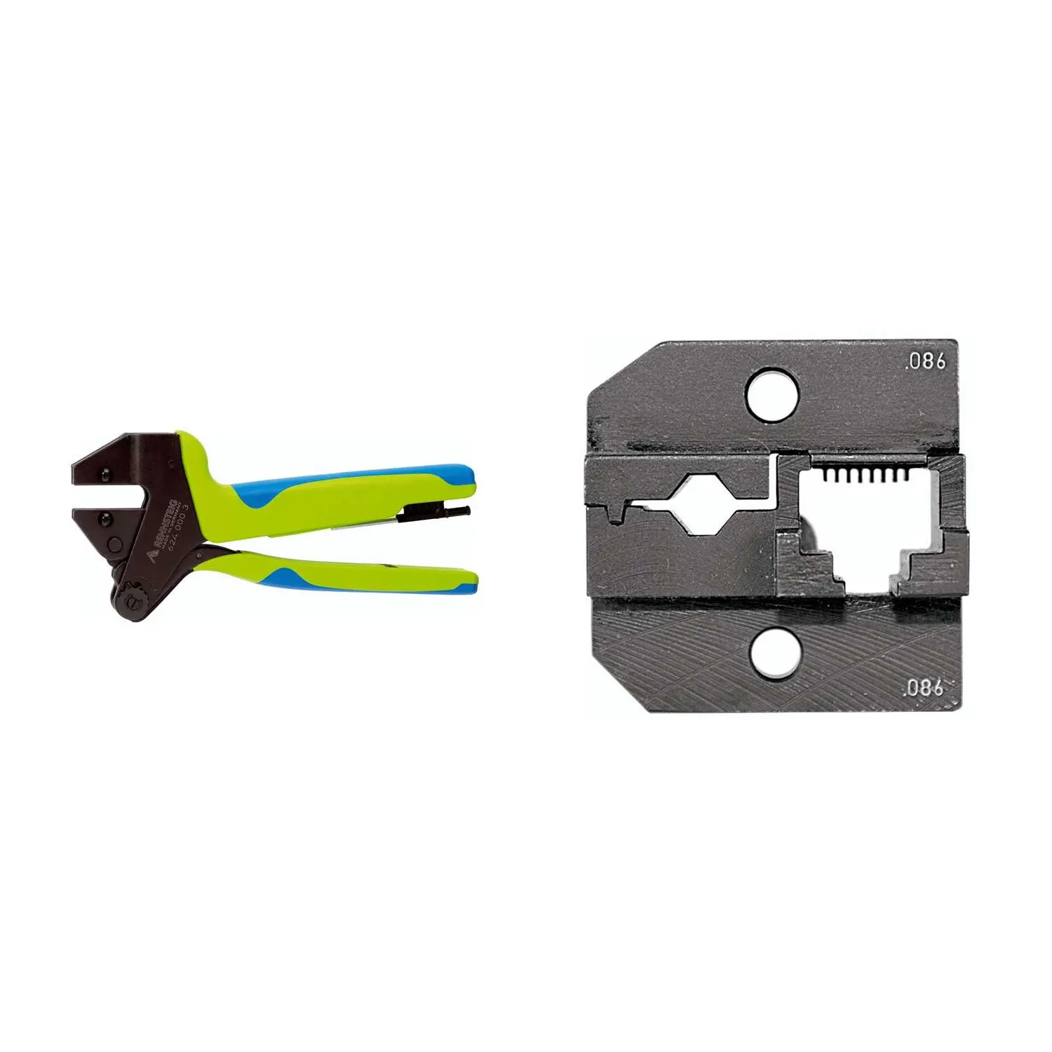 Produktfoto 1 von 624 086 3 0 K1 Rennsteig Werkzeuge GmbH Crimpzange PEW12 für Stewart-Verbinder, geschirmt inkl. Crimpeinsatz-Datenstecker