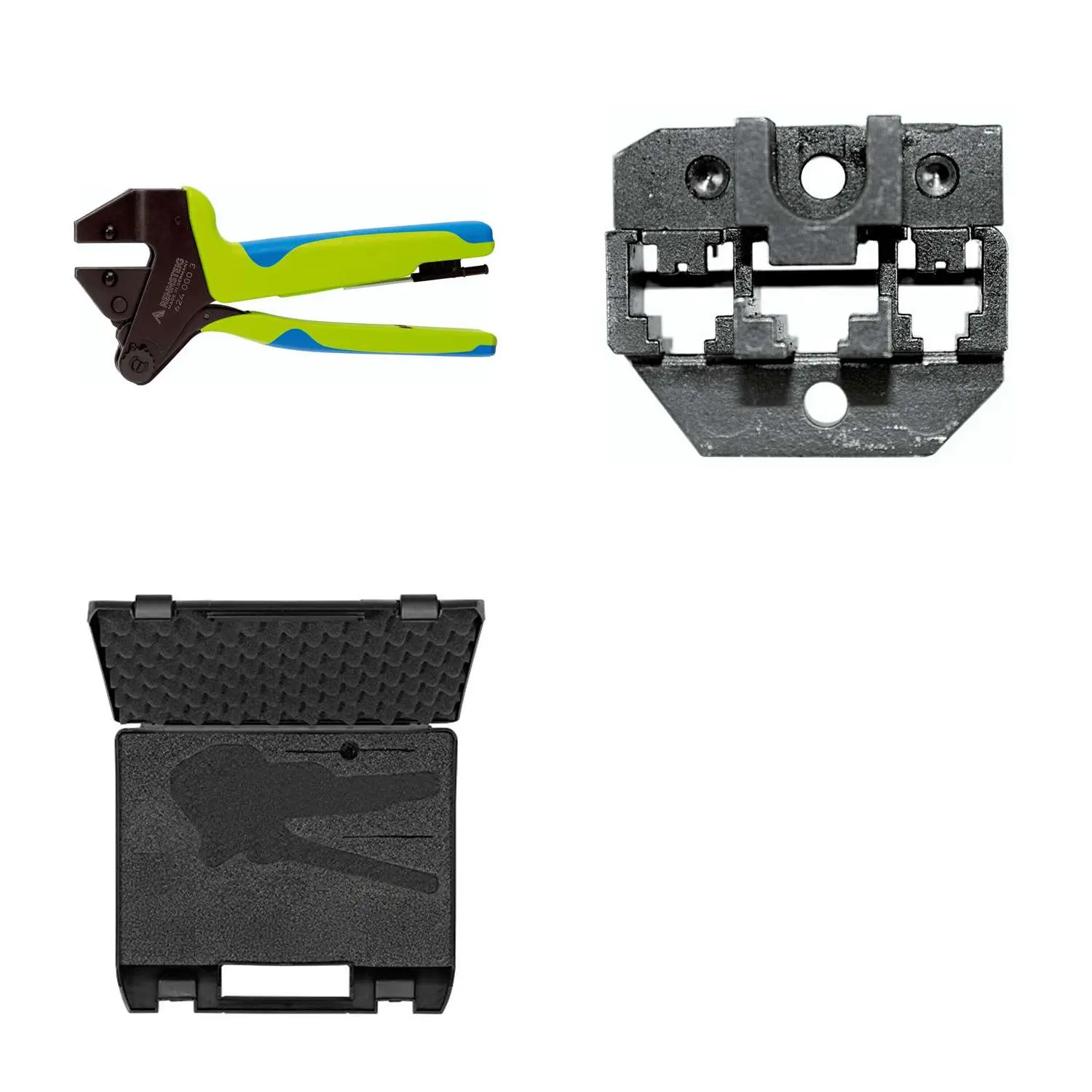 Produktfoto 1 von 624 080 3 0 K2 Rennsteig Werkzeuge GmbH Crimpzange PEW12 im Kunststoffkoffer für Westernstecker RJ9, RJ10, RJ11, RJ12, RJ45, ungeschirmt inkl. Crimpeinsatz-Datenstecker