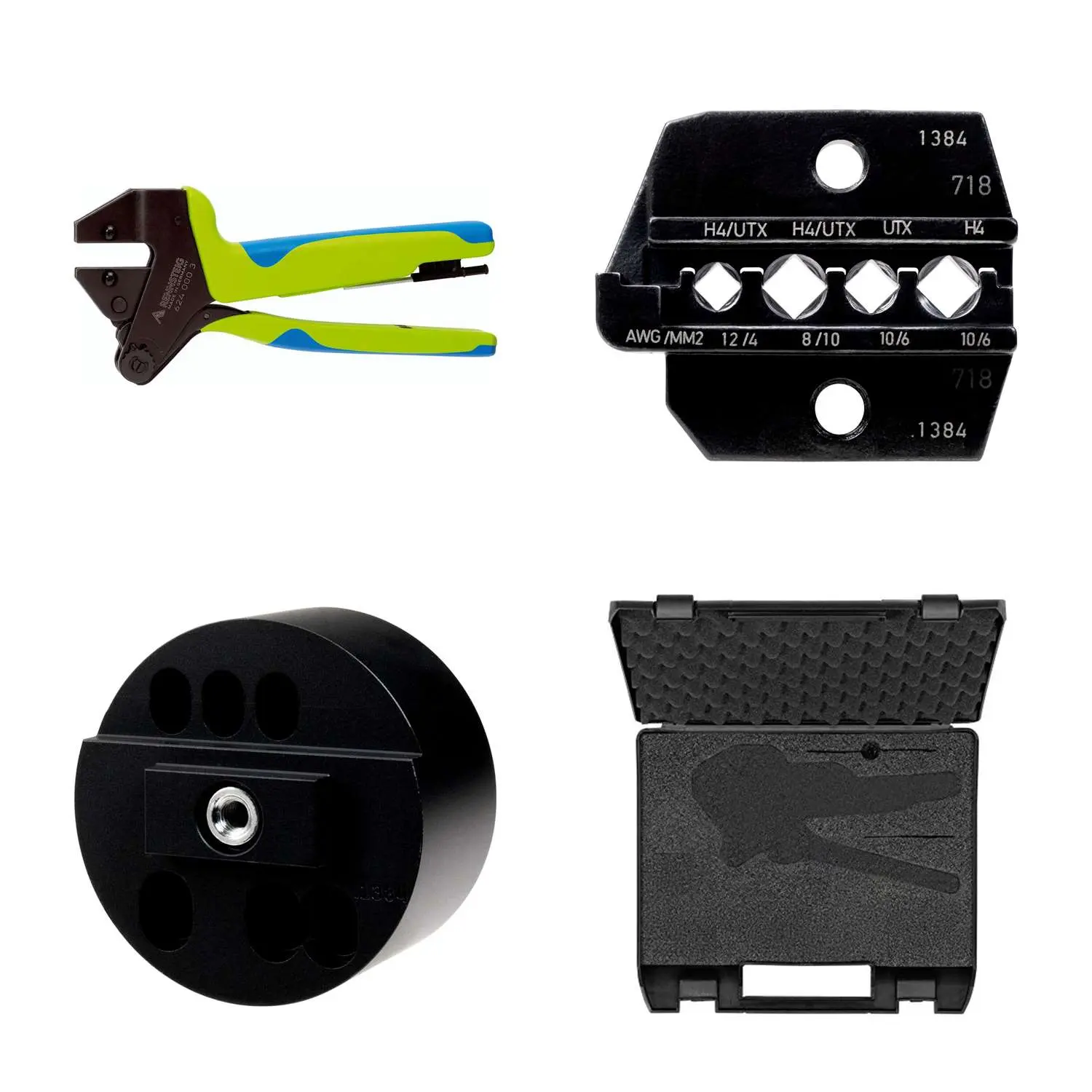 Produktfoto 1 von 624 1384 3 0 K3 Rennsteig Werkzeuge GmbH Crimpzange PEW12 im Kunststoffkoffer für Amphenol UTX-C&F / H4 CF Steckverbinder Querschnitt 4mm² - 10mm²