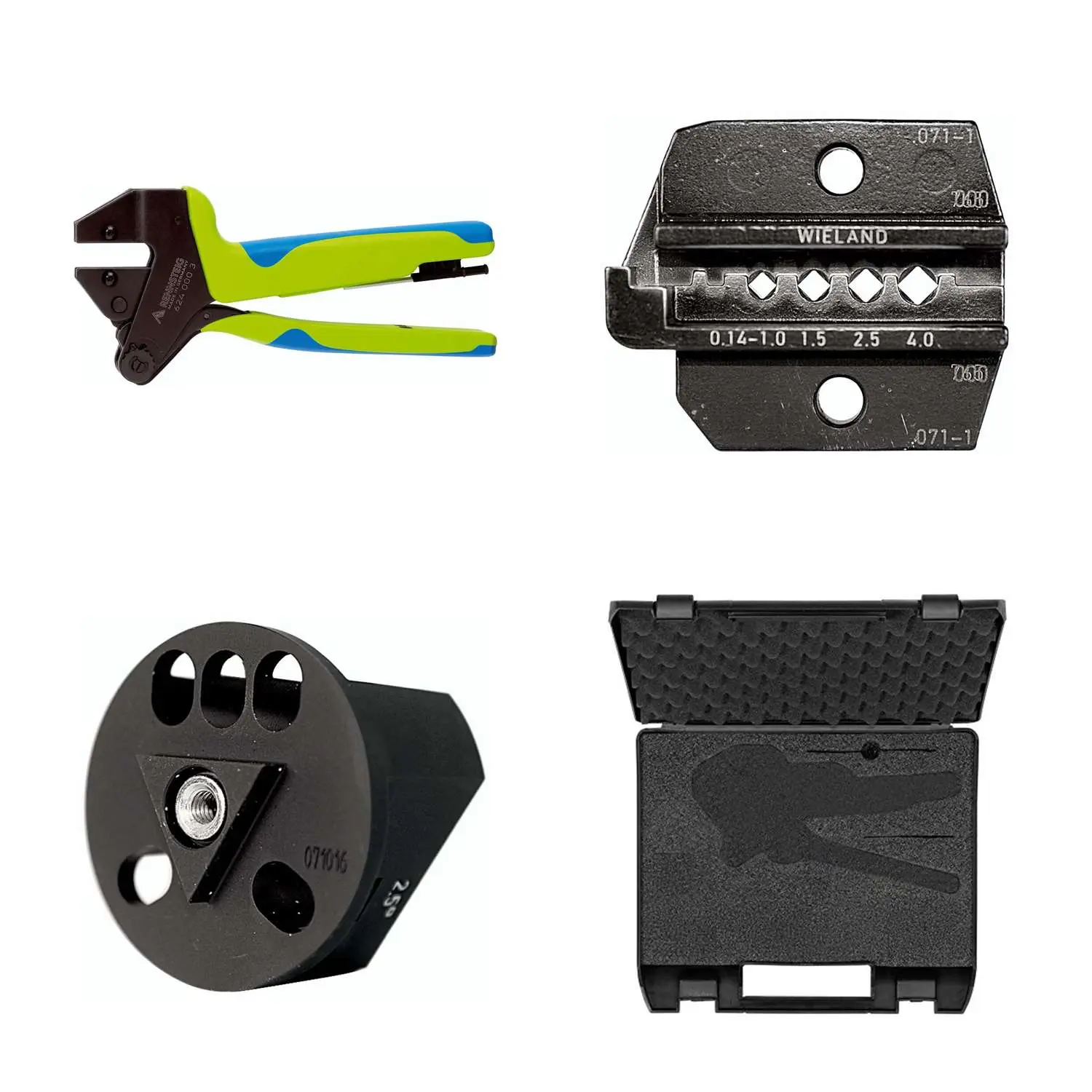 Produktfoto 1 von 624 071-1 3 0 K3 Rennsteig Werkzeuge GmbH Crimpzange PEW12 im Kunststoffkoffer für Wieland Steckverbinder Querschnitt 0,14mm² - 4mm²