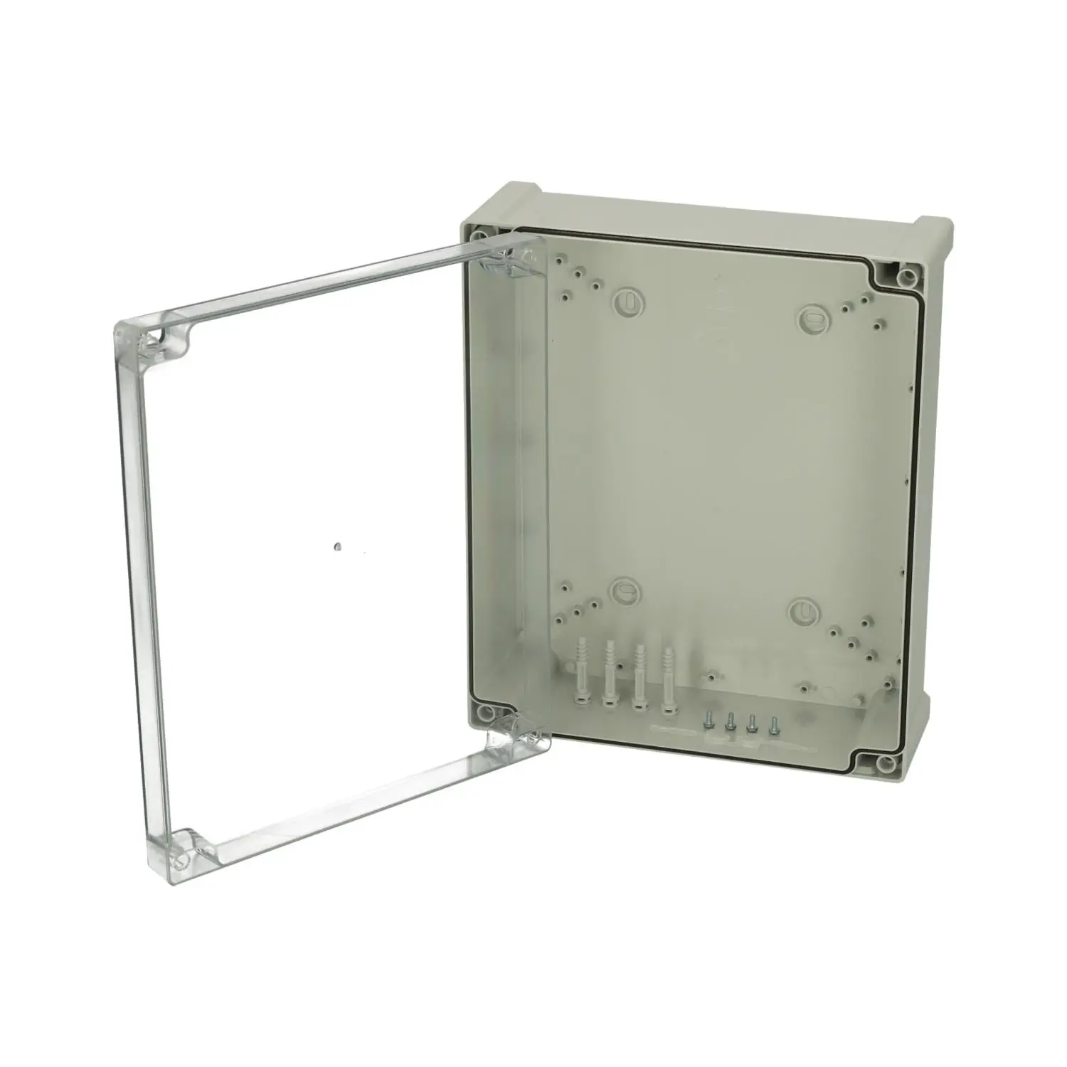 Produktfoto 1 von 5824009 FIBOX Gehäuse mit Dichtung und Deckel, Serie: TEMPO ohne metrischen Vorprägungen, Werkstoff Gehäuse Polycarbonat (PC) Maße L/B/H 344,0mmx289,0mmx117,0mm