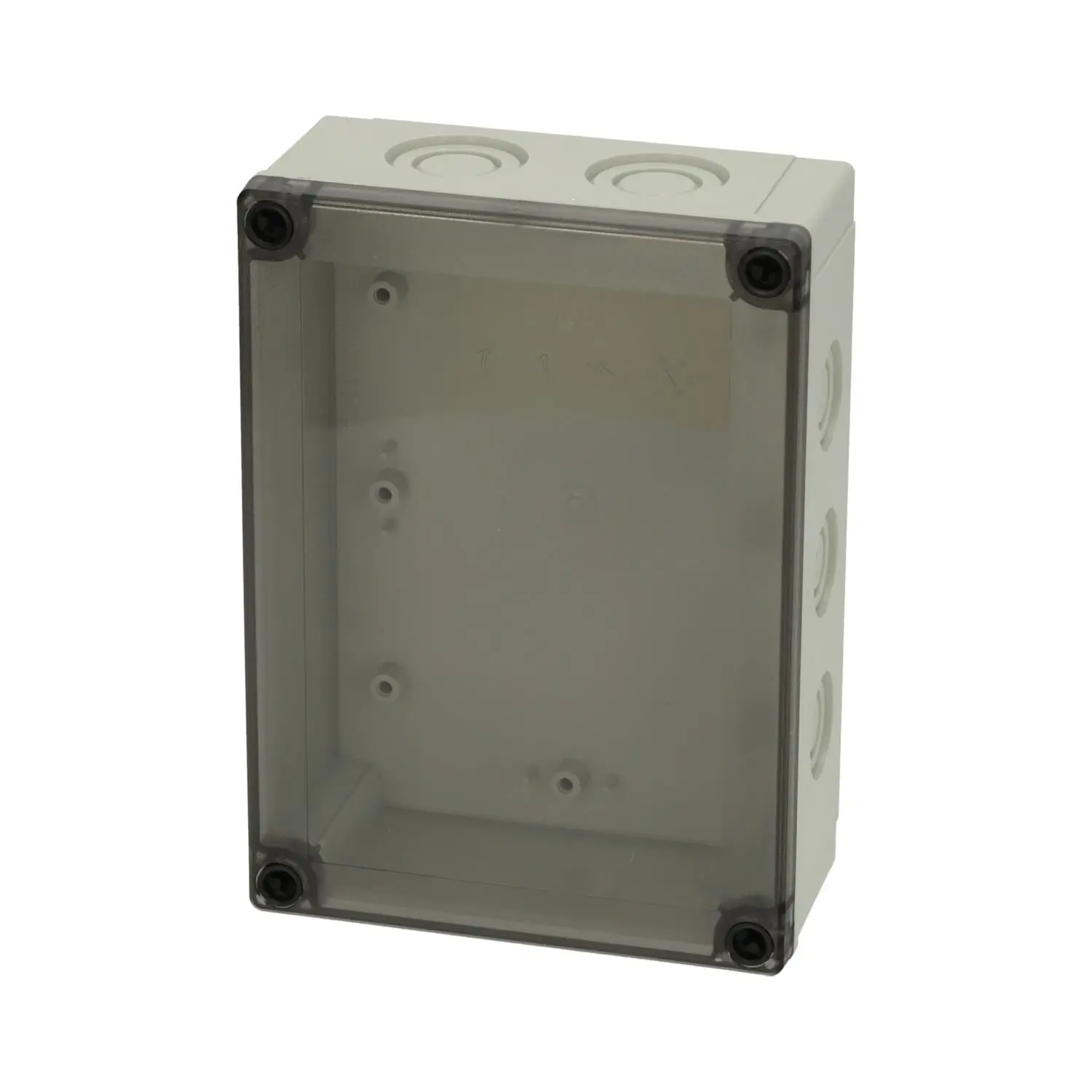 Produktfoto 1 von 6016913 FIBOX Gehäuse mit Dichtung und Deckel, Serie: MNX mit metrischen Vorprägungen, Werkstoff Gehäuse Polycarbonat (PC) Maße L/B/H 180,0mmx130,0mmx60,0mm