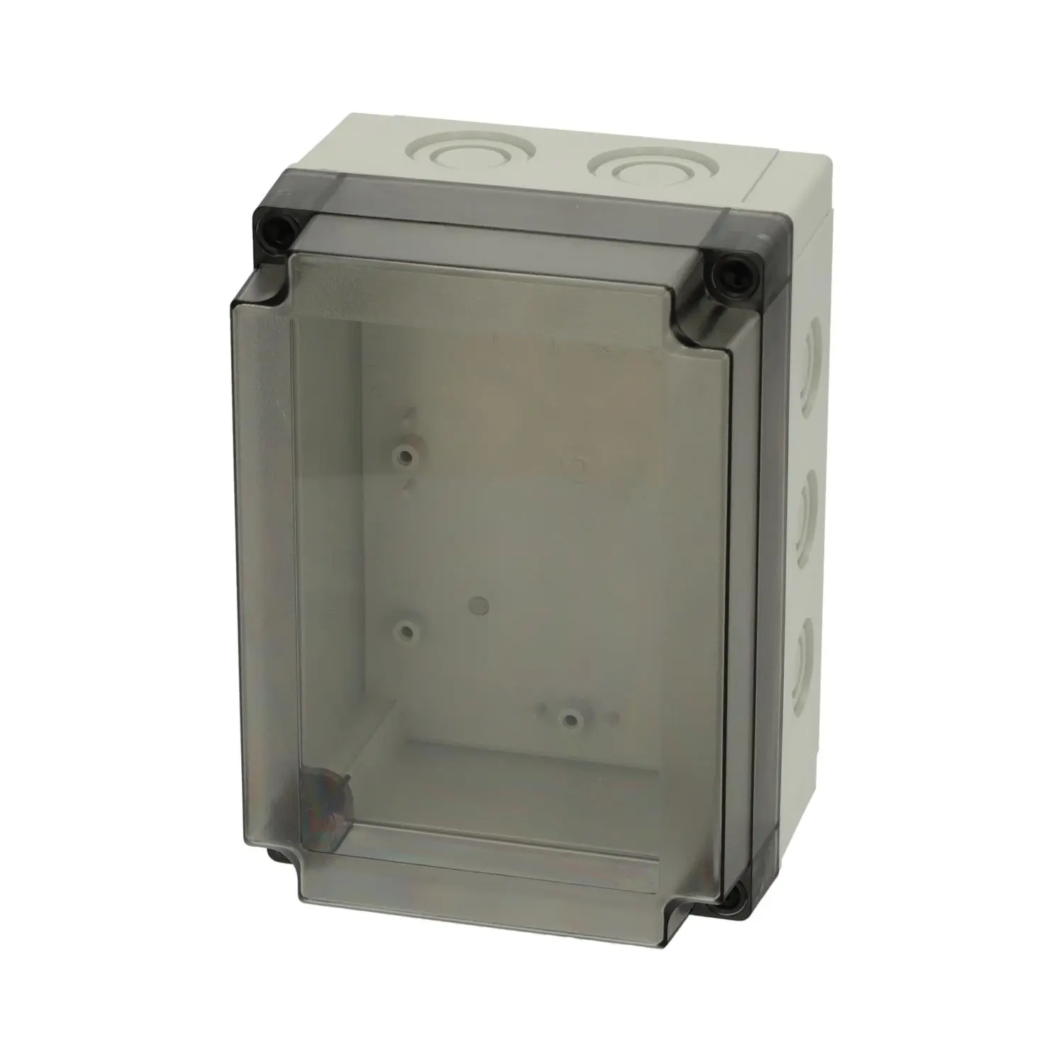 Produktfoto 1 von 6016915 FIBOX Gehäuse mit Dichtung und Deckel, Serie: MNX mit metrischen Vorprägungen, Werkstoff Gehäuse Polycarbonat (PC) Maße L/B/H 180,0mmx130,0mmx100,0mm