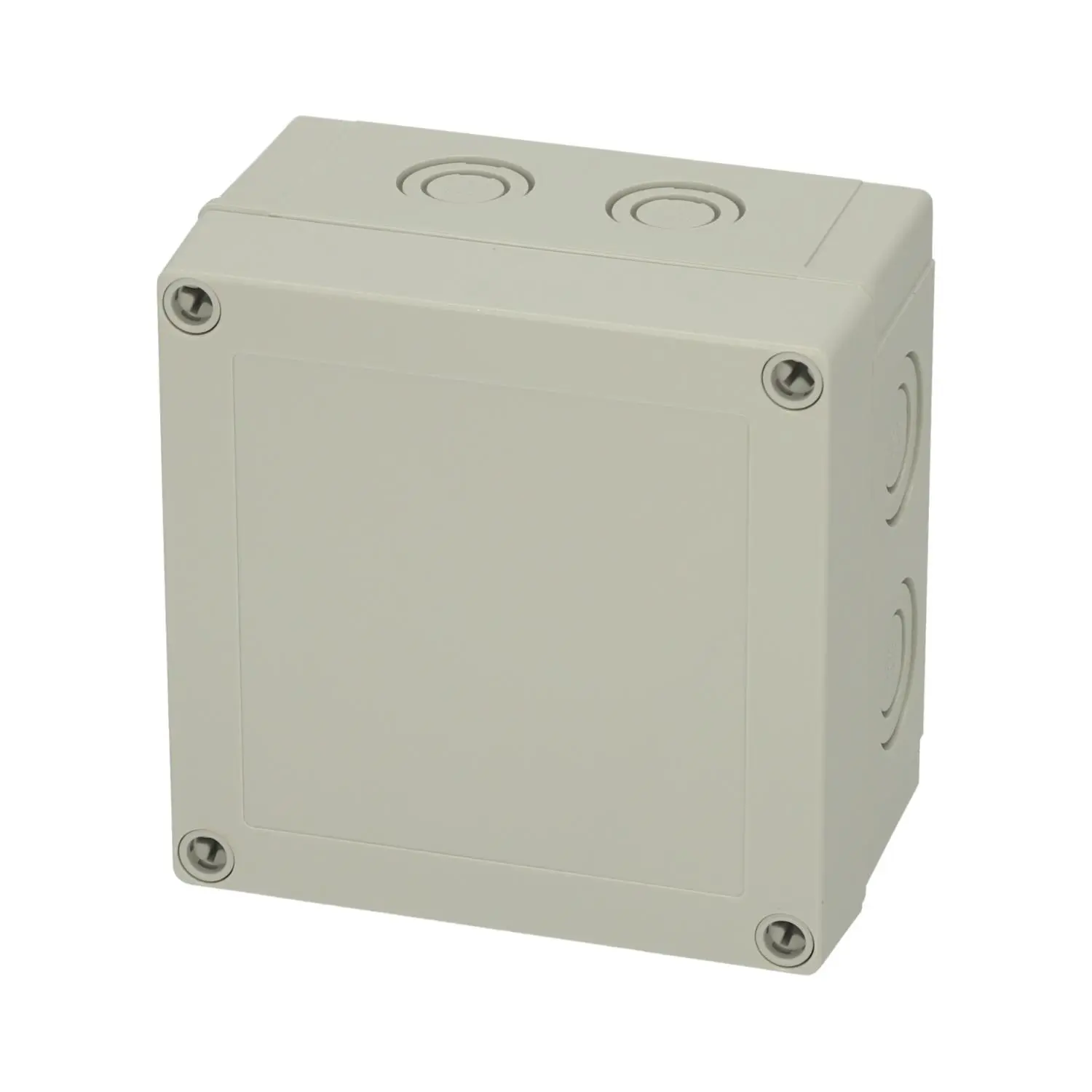 Produktfoto 1 von 6016308 FIBOX Gehäuse mit Dichtung und Deckel, Serie: MNX mit metrischen Vorprägungen, Werkstoff Gehäuse Polycarbonat (PC) Maße L/B/H 130,0mmx130,0mmx75,0mm