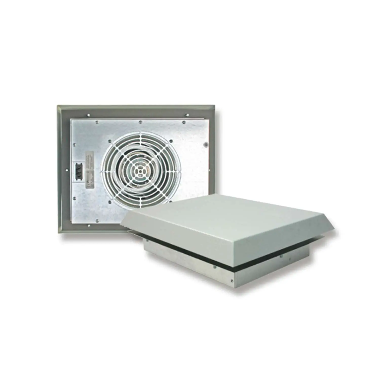 Produktfoto 1 von Dachlüfter DL, Serie: DL 400, Maße L/B/H 420,0mmx340,0mmx108,0mm Axiallüfter mit Dichtung 405 m³/h freiblasend, 1430/1700 U/min, 230V AC, 40 / 45W Schraubbefestigung
