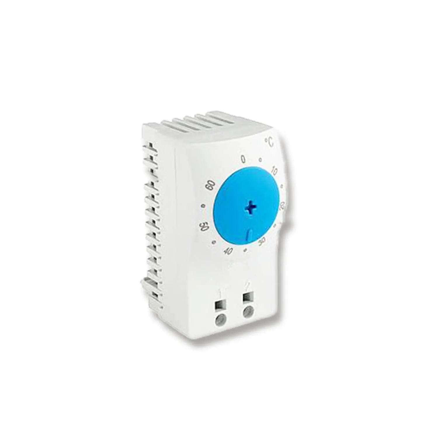 Produktfoto 1 von Thermostat, Serie: KTS 1041/UL, Maße L/B/H 60,0mmx33,0mmx41,0mm mit Schließer für Lüftersteuerung, Einstellbereich 0°C bis 60°C, 120V - 240V AC, 24V - 72V DC Snap-In (TS35)