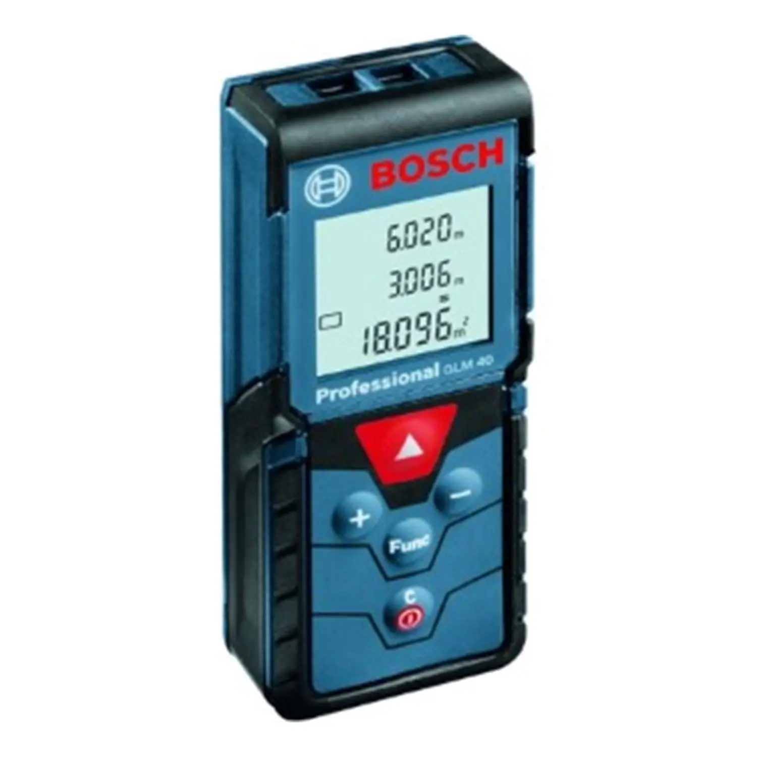 Produktfoto 1 von 0.601.072.900 BOSCH Bosch Akku-Laser Entfernungsmesser, Serie: GLM 40 Batterie-Spannung 2 x 1,5V Messbereich 0,15 bis 40,0 Meter, Aufbewahrungsart Schutztasche
