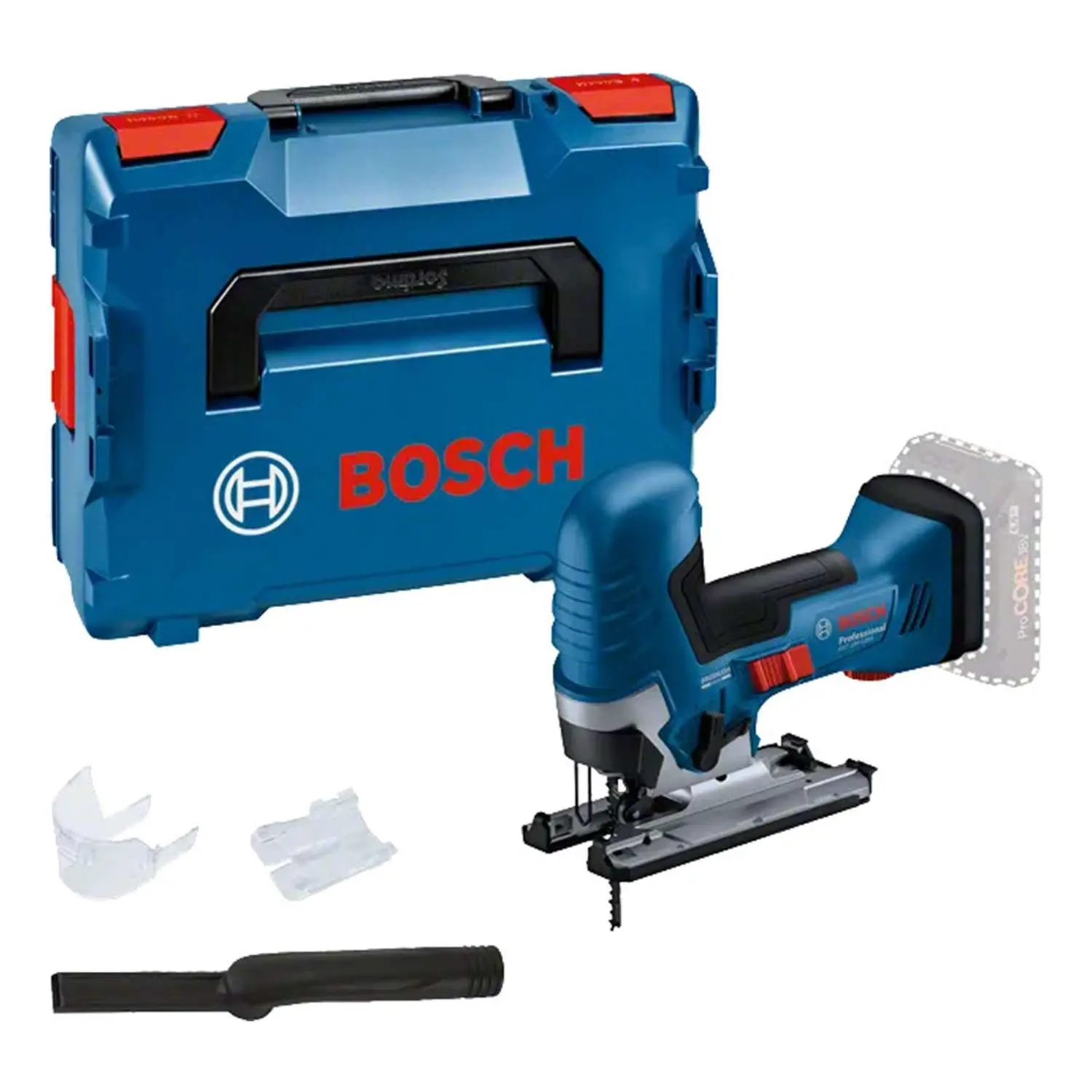Produktfoto 1 von 0.601.5B2.000 BOSCH Bosch Akku-Stichsäge, GST 18V-125 S Hubhöhe 26,0mm incl. ohne Akku Akku-Spannung 18V Aufbewahrungsart Systemkoffer