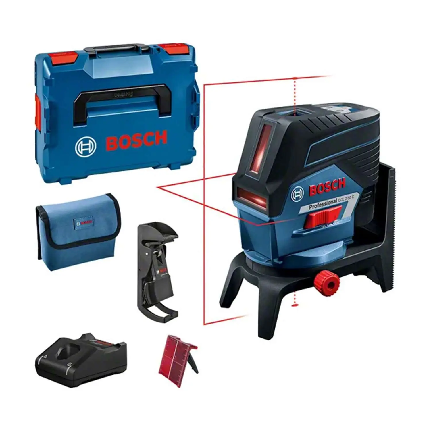 Produktfoto 1 von 0.601.066.G03 BOSCH Bosch Akku-Kreuzlinienlaser, Serie: GCL 2-50 C incl. Lithium-Ionen-Akku GBA Akku-Spannung 12V, 2,0 Ah Aufbewahrungsart Systemkoffer