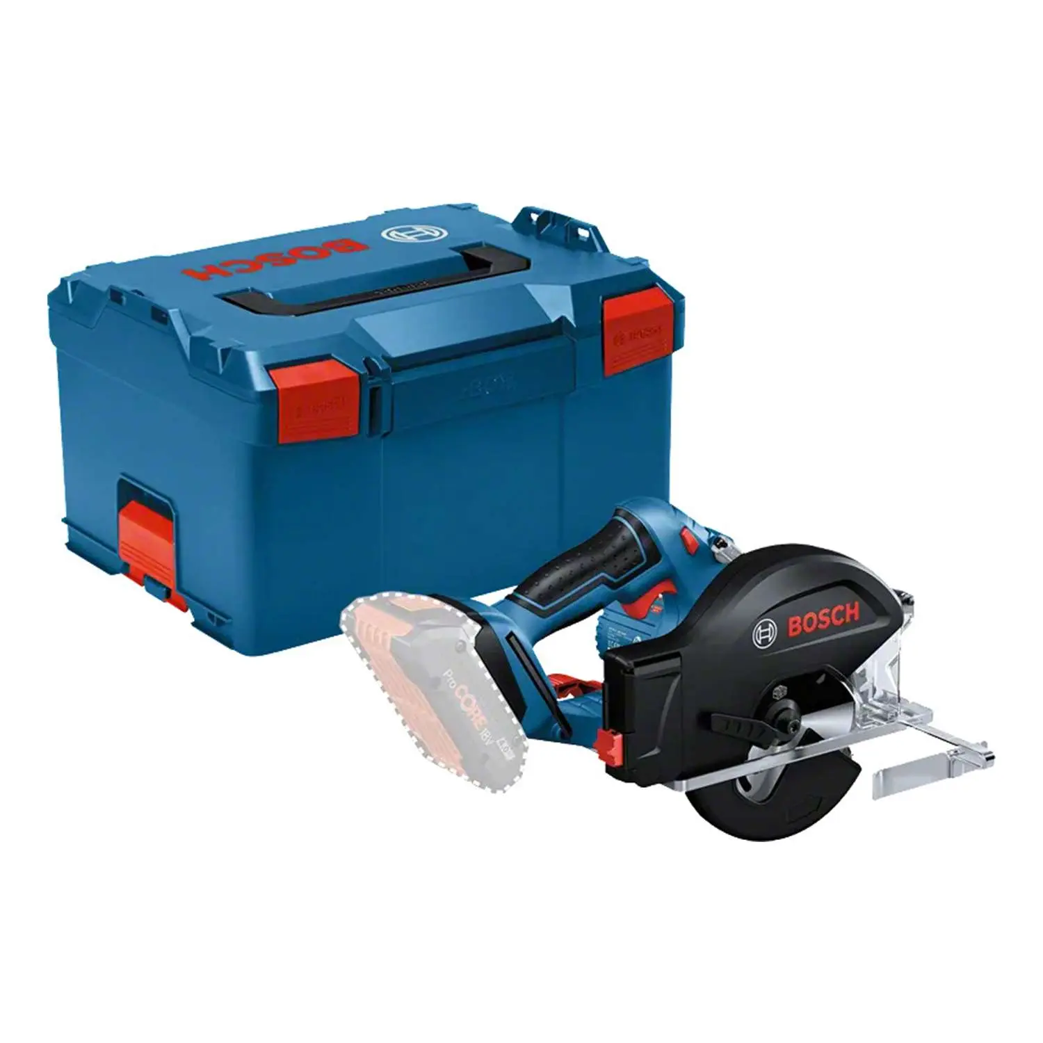 Produktfoto 1 von 0.601.6B8.001 BOSCH Bosch Akku-Handkreissäge, GKM 18V-50 Sägeblattdurchmesser 136,0mm incl. ohne Akku Akku-Spannung 18V ähnlich 1620W, Leerlaufdrehzahl 4250 U/min