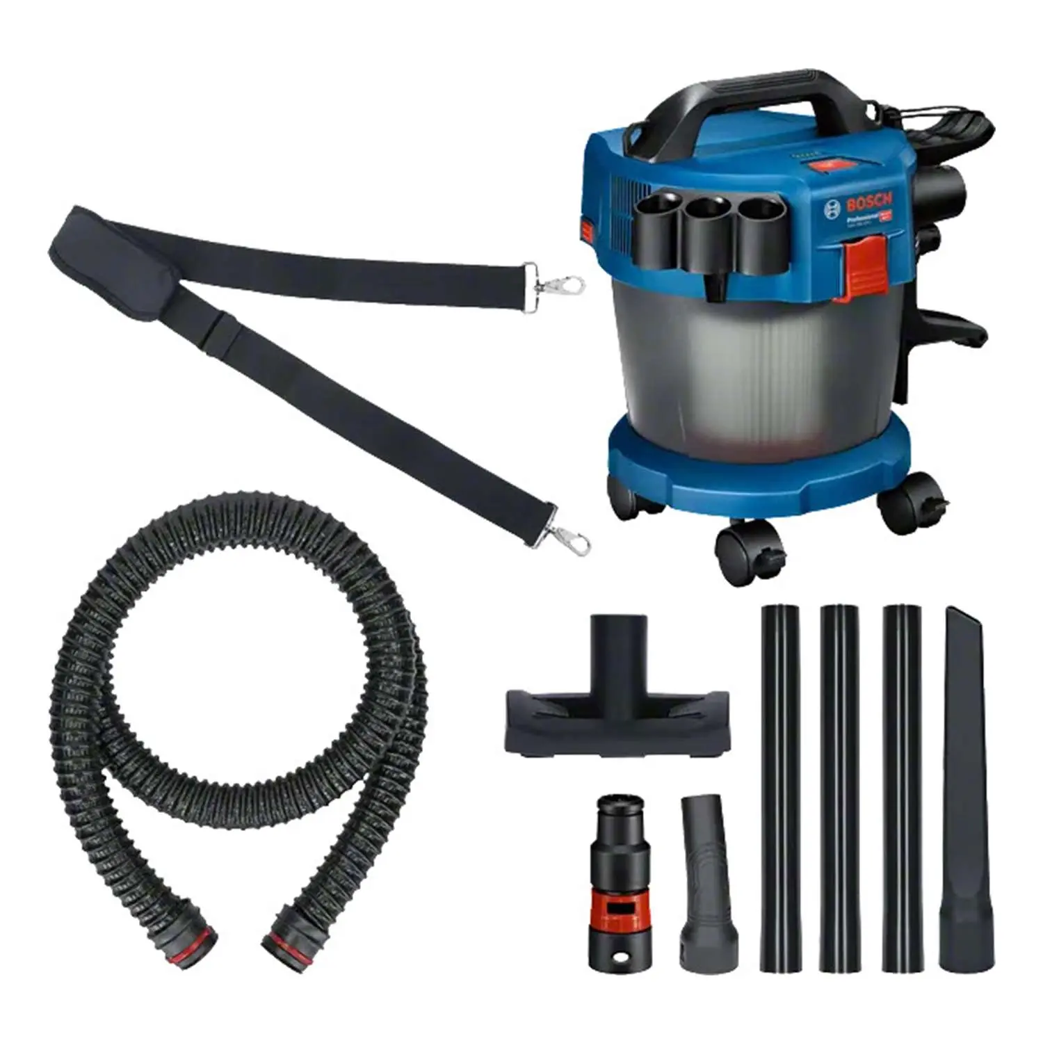 Produktfoto 1 von 0.601.9C6.302 BOSCH Bosch Akku-Nass- und Trockensauger Staubklasse-L, GAS 18V-10 L Luftstrom 34 l/s incl. ohne Akku Akku-Spannung 18V Schlauchlänge 1,6 Meter