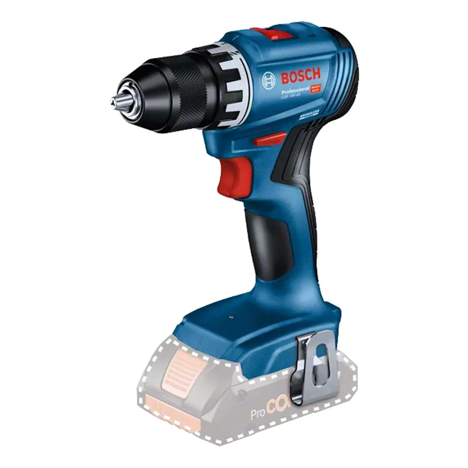 Produktfoto 1 von 0.601.9K3.200 BOSCH Bosch Akku-Bohrschrauber, GSR 18V-45 incl. ohne Akku Akku-Spannung 18V Aufbewahrungsart Kartonschachtel