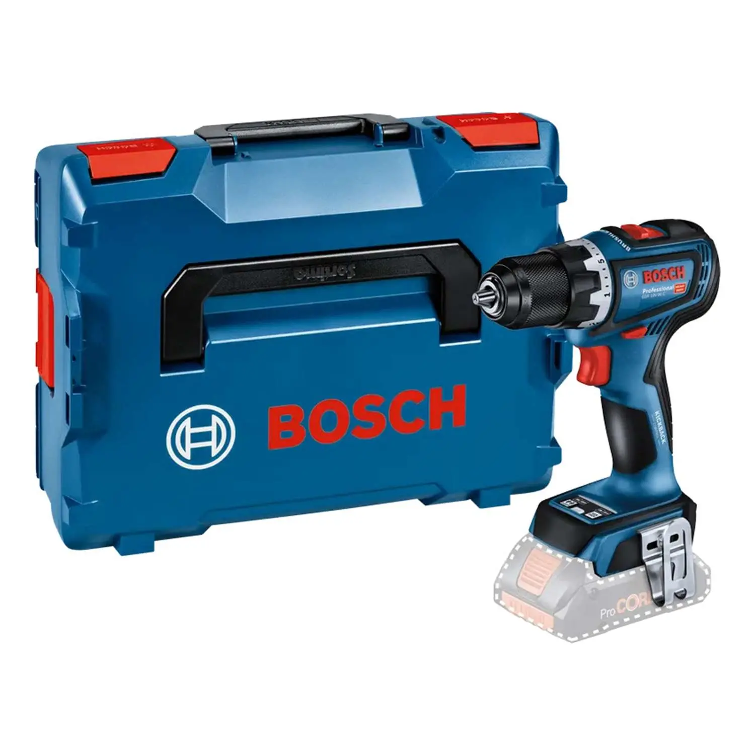 Produktfoto 1 von 0.601.9K6.002 BOSCH Bosch Akku-Bohrschrauber, GSR 18V-90 C incl. ohne Akku Akku-Spannung 18V Aufbewahrungsart Systemkoffer