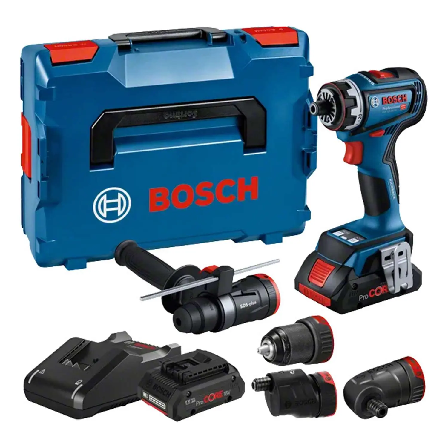 0.601.9K6.200 BOSCH Bosch Akku-Bohrschrauber, GSR 18V-90 FC incl. Lithium-Ionen-Akku ProCORE Akku-Spannung 18V, 4,0 Ah Akkuladespannung 14,4V bis 18V
