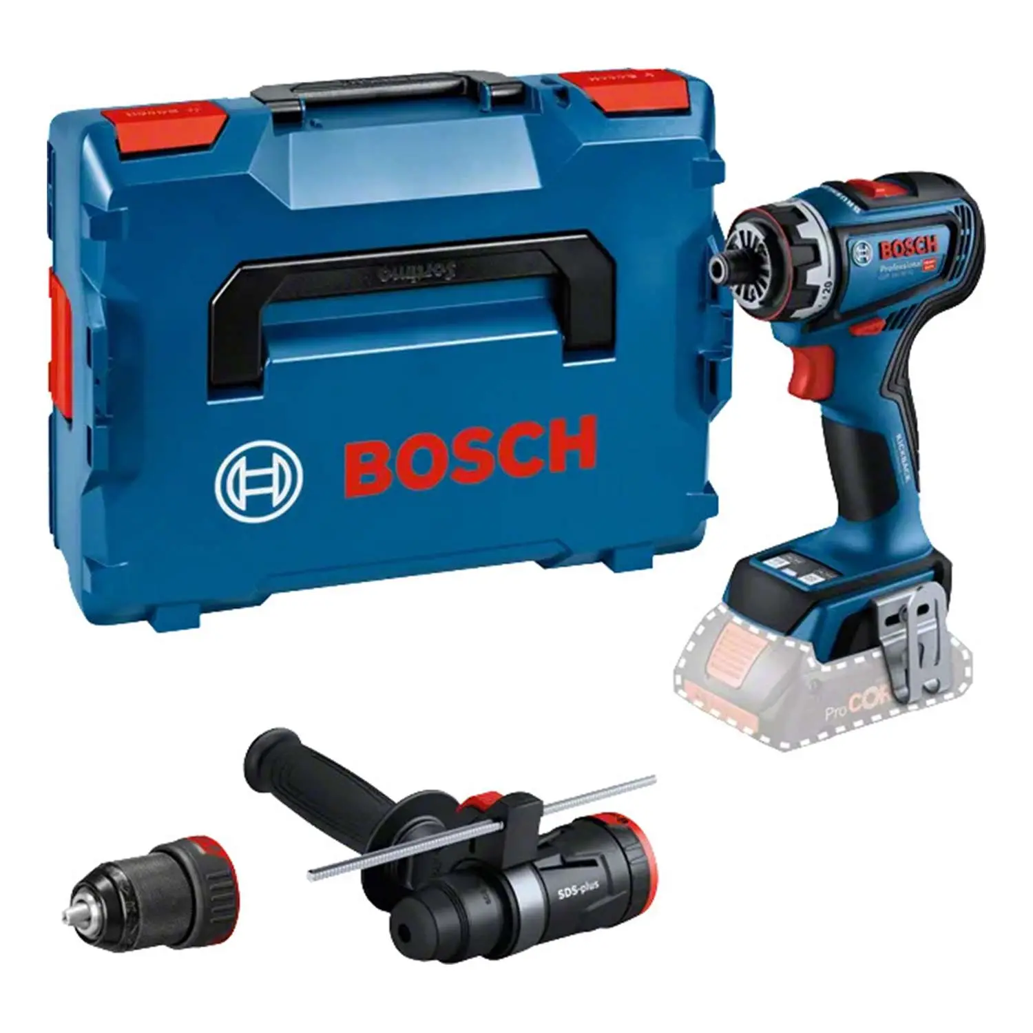 Produktfoto 1 von 0.601.9K6.204 BOSCH Bosch Akku-Bohrschrauber, GSR 18V-90 FC incl. ohne Akku Akku-Spannung 18V Aufbewahrungsart Systemkoffer