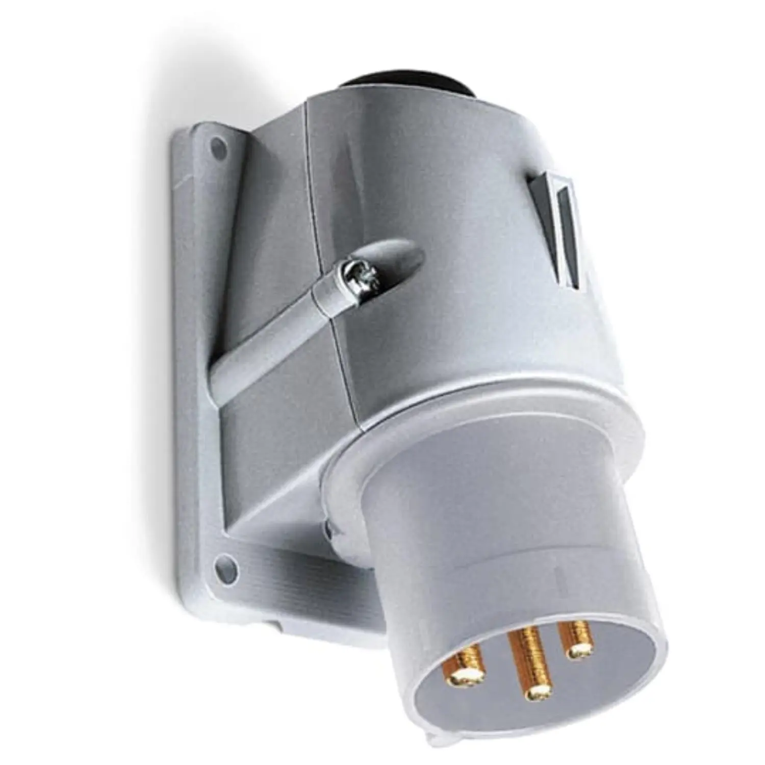 Produktfoto 1 von 2CMA193324R1000 Amphenol 32 Ampere CEE Wandsteckverbinder 4-polig (3P+PE) Stift, Kodierung 9h blau 200/250V Frequenz 50 und 60Hz
